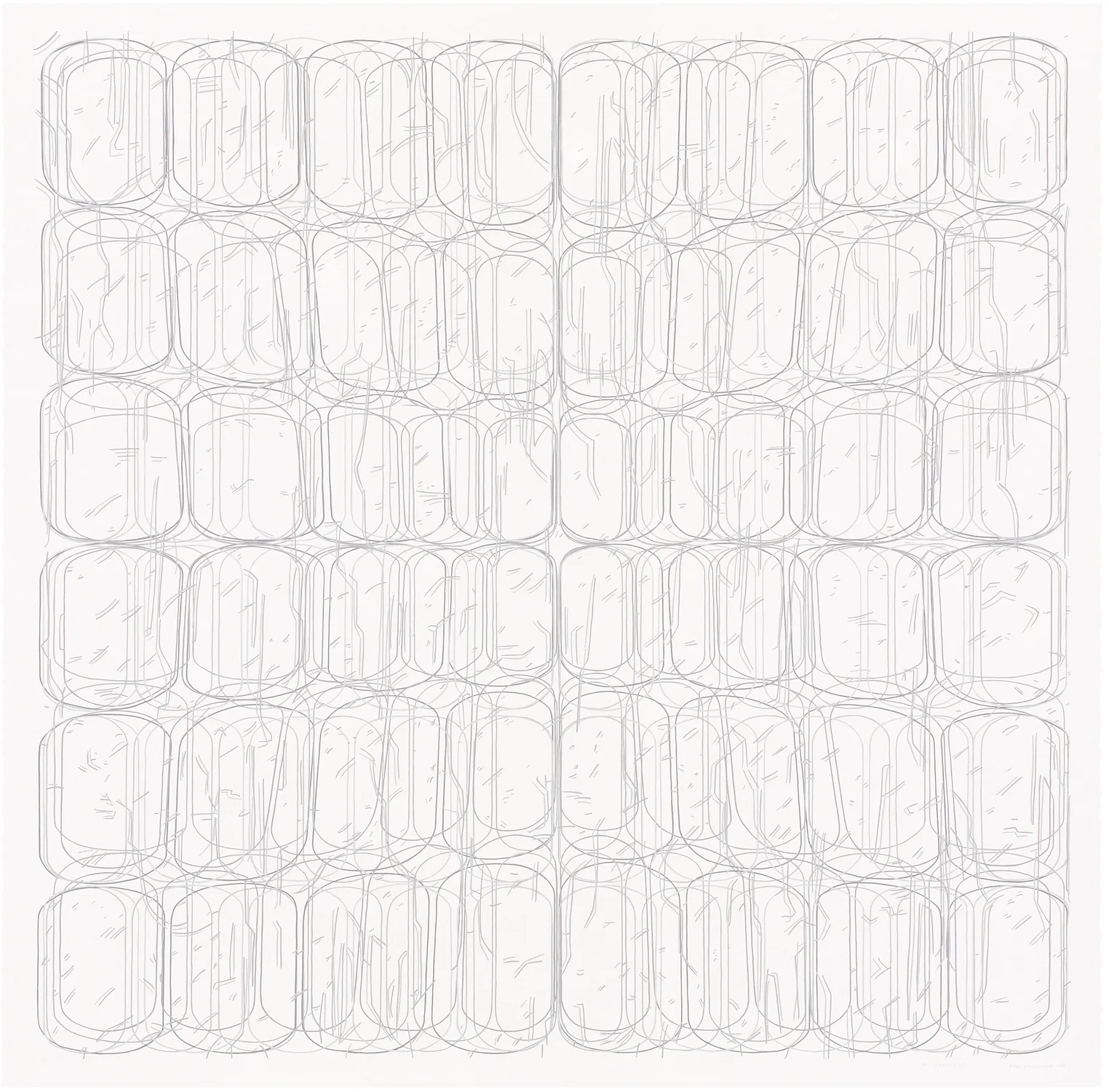 No. 062008.03, 2008 Gouache on Rising Stonehenge paper 38" x 38" (41" x 41" framed)