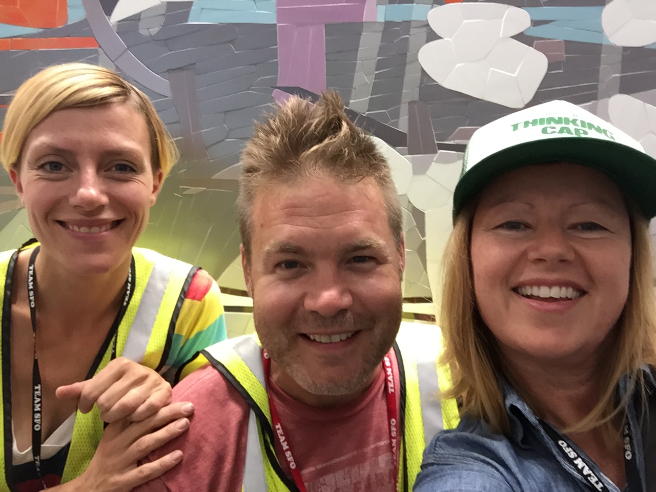 With Emily and Mike on the last day of installation.