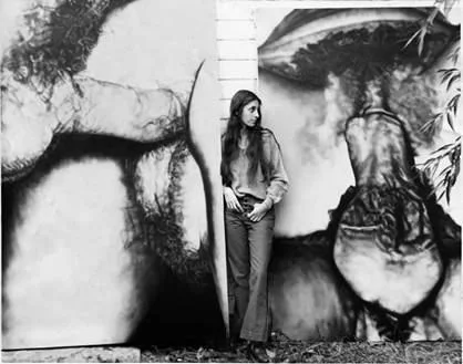 Betty Tompkins and her work, c. early 1970s.