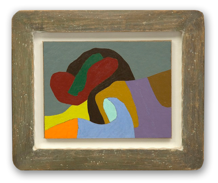 Frederick Hammersley, Orchestra, 1987, oil on rag paper on linen on wood in artist-made frame