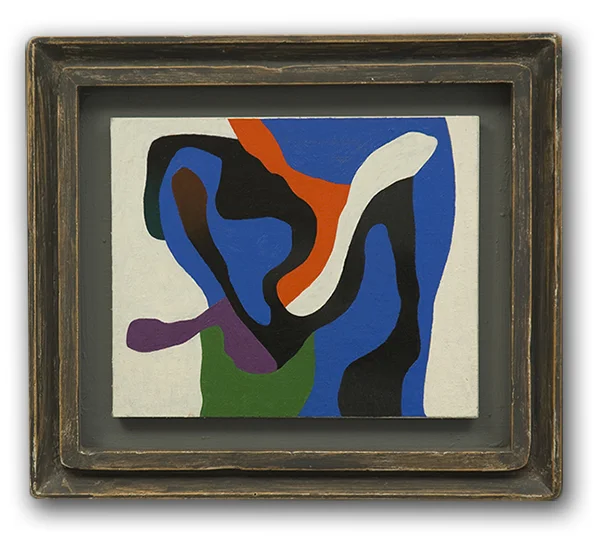 Frederick Hammersley, Hot & heavy , 1990, oil on cotton on birch in artist-made frame