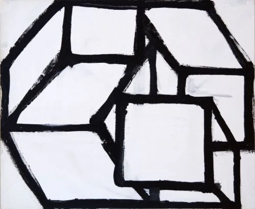 The black and white studies were made in preparation for the large-scale works.