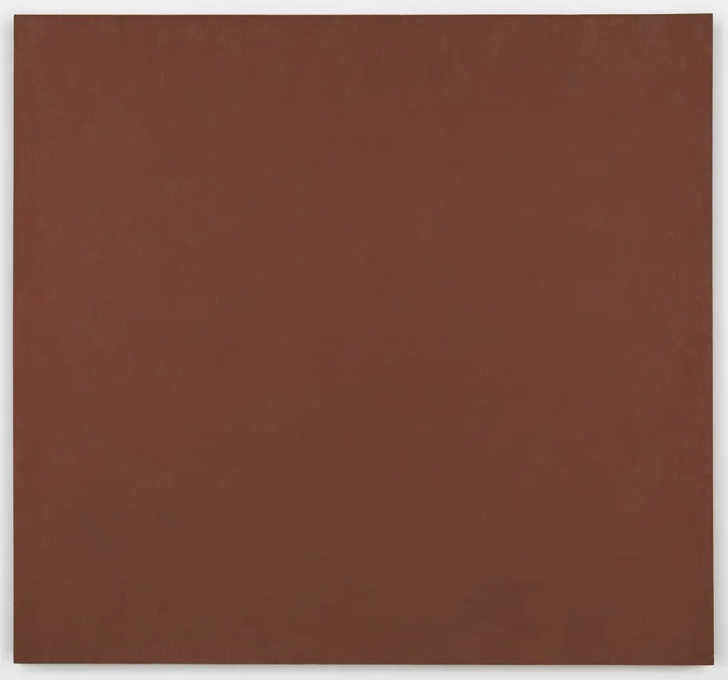 Marcia Hafif, Mass Tone Painting: English Red, March 5, 1974, 1974