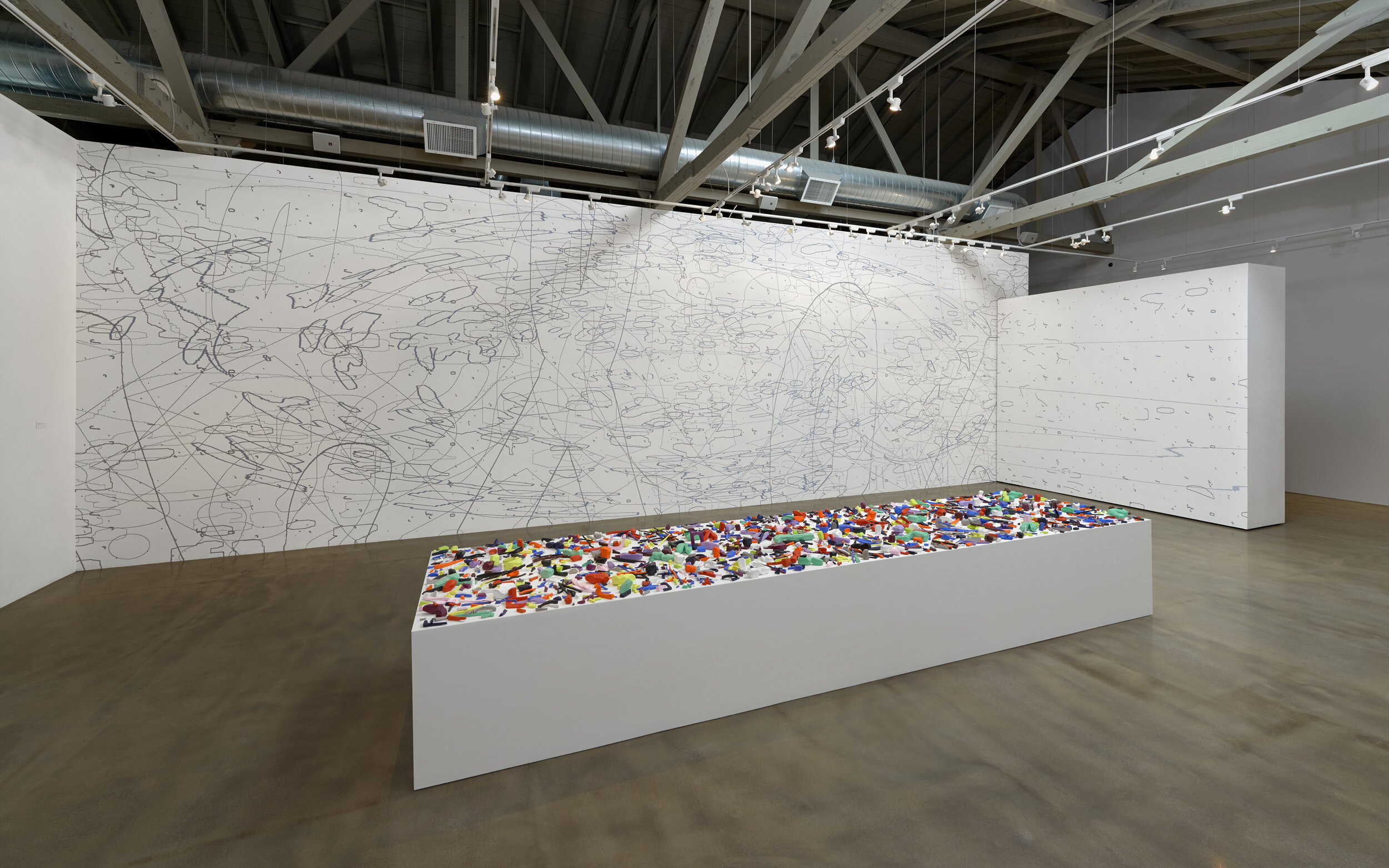  [installation]  Iterations &amp; Assertions,  2014 Site-specific mural, sculptural installation  