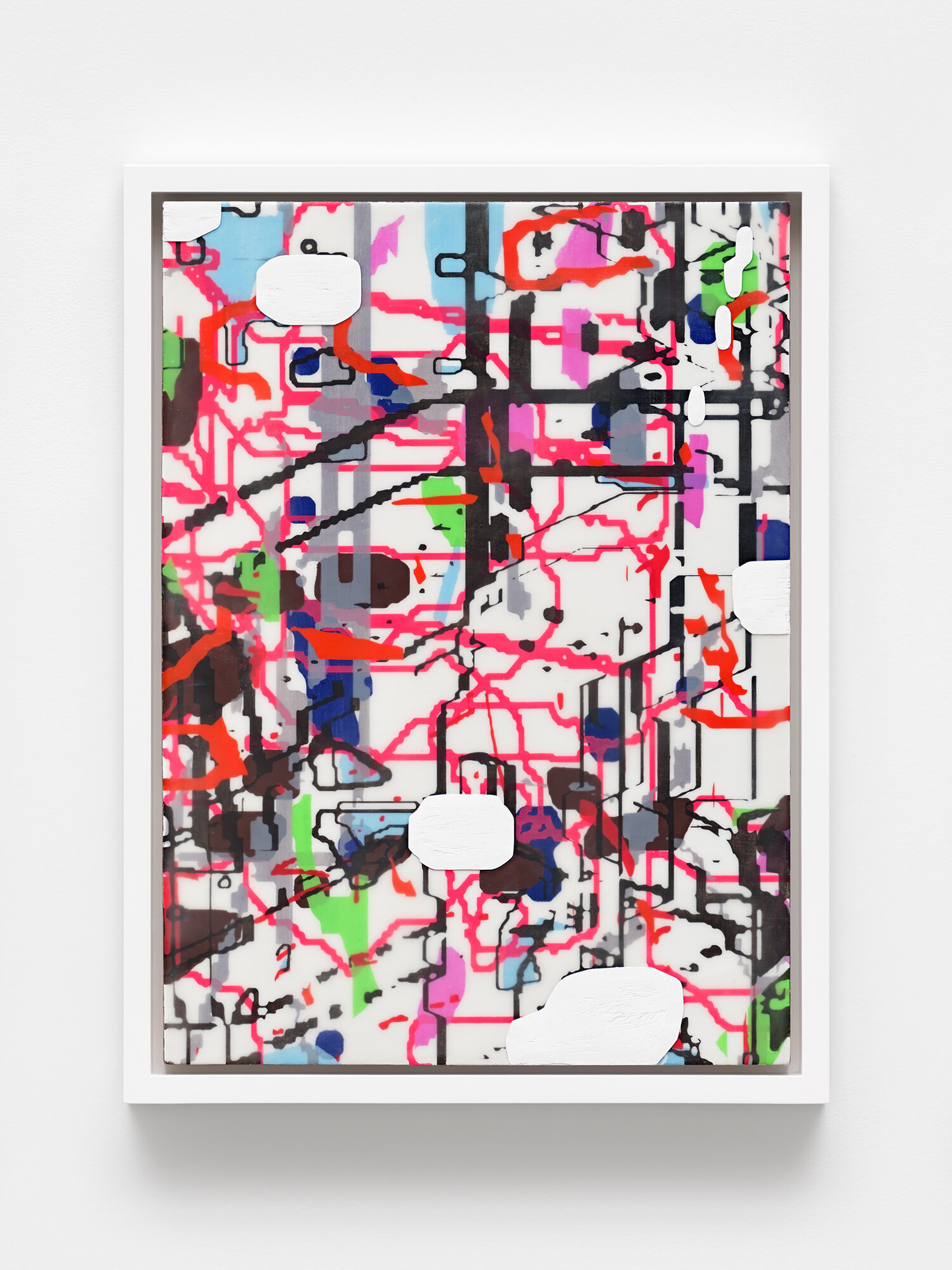   Variation (pink) , 2021 Oil and encaustic on panel   16 ¾ x 12 ¾ inches (framed) 