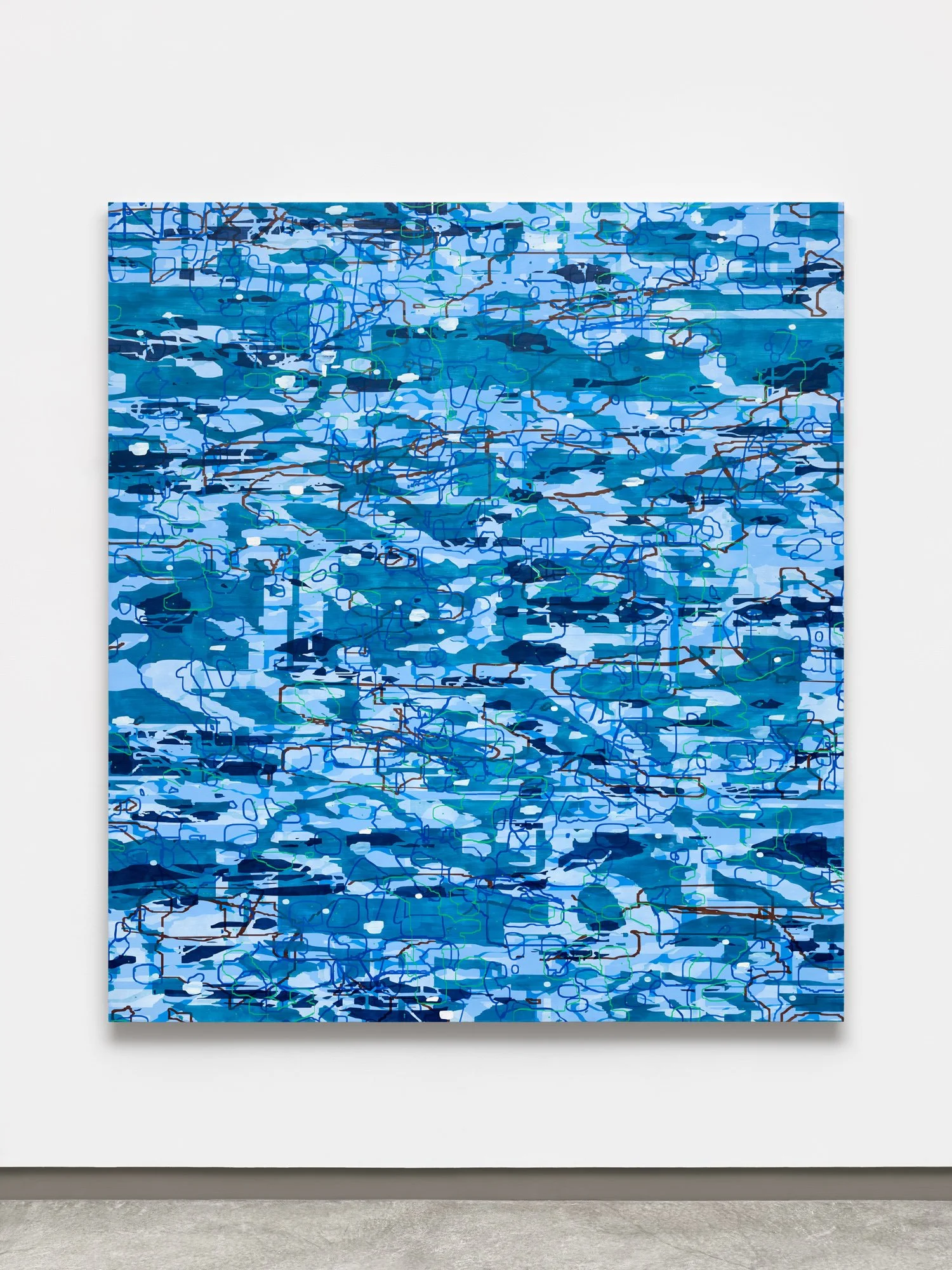   Notation Cycle: I,  2025 Oil on linen on panel 98 × 88 inches  