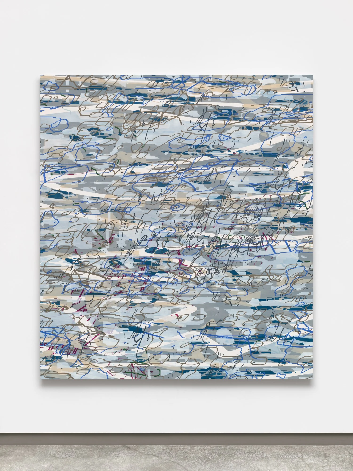   Notation Cycle: II,  2025 Oil on linen on panel 98 × 88 inches  