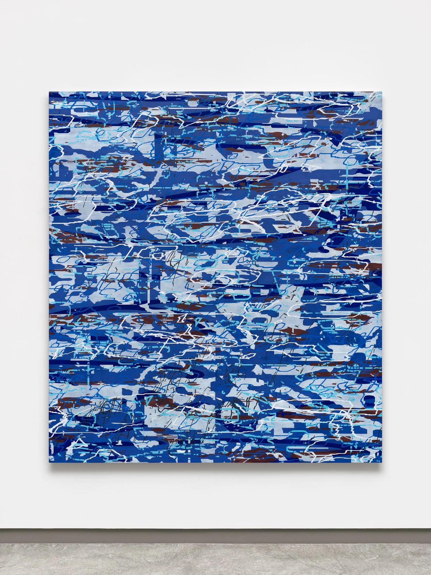   Notation Cycle: III,  2025 Oil on linen on panel 98 × 88 inches  