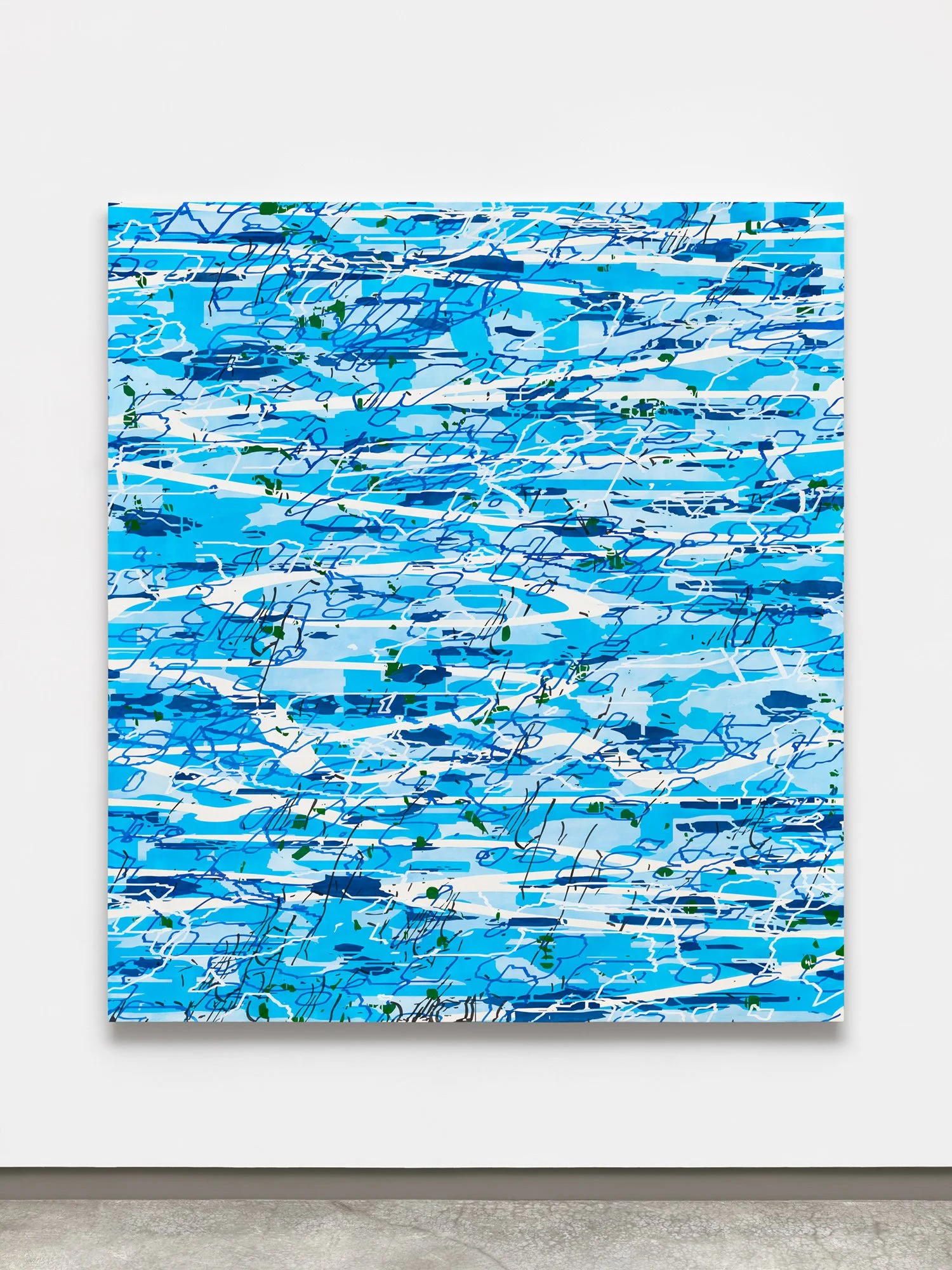   Notation Cycle: VI,  2025 Oil on linen on panel 98 × 88 inches  