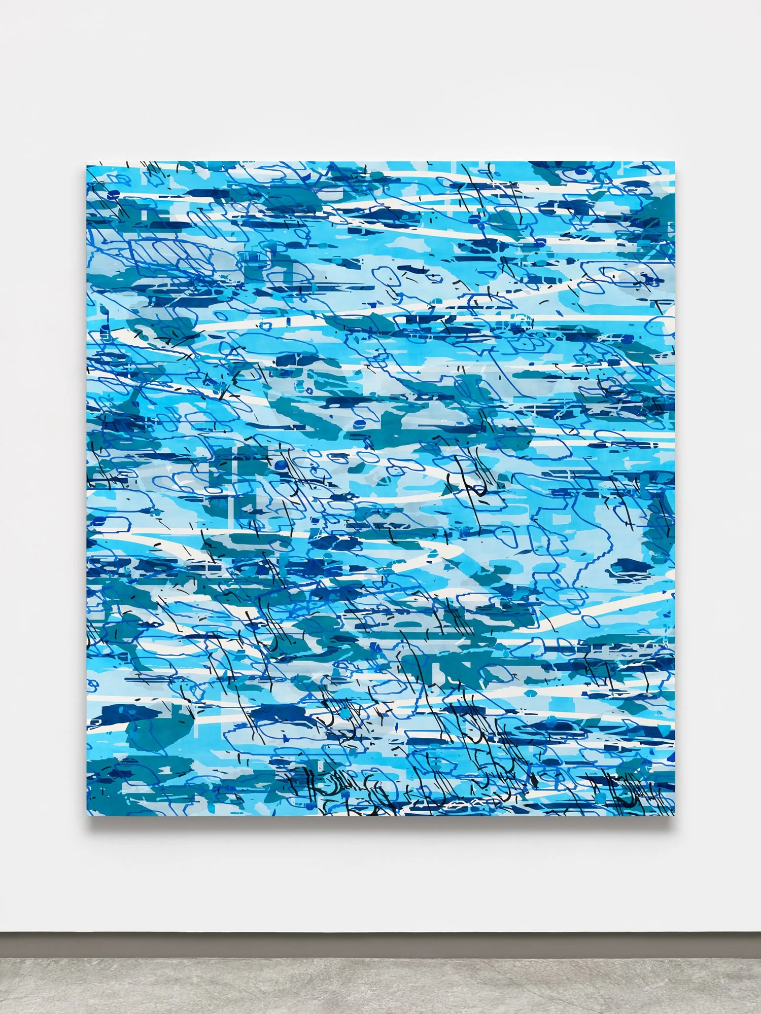   Notation Cycle: VII,  2025 Oil on linen on panel 98 × 88 inches  