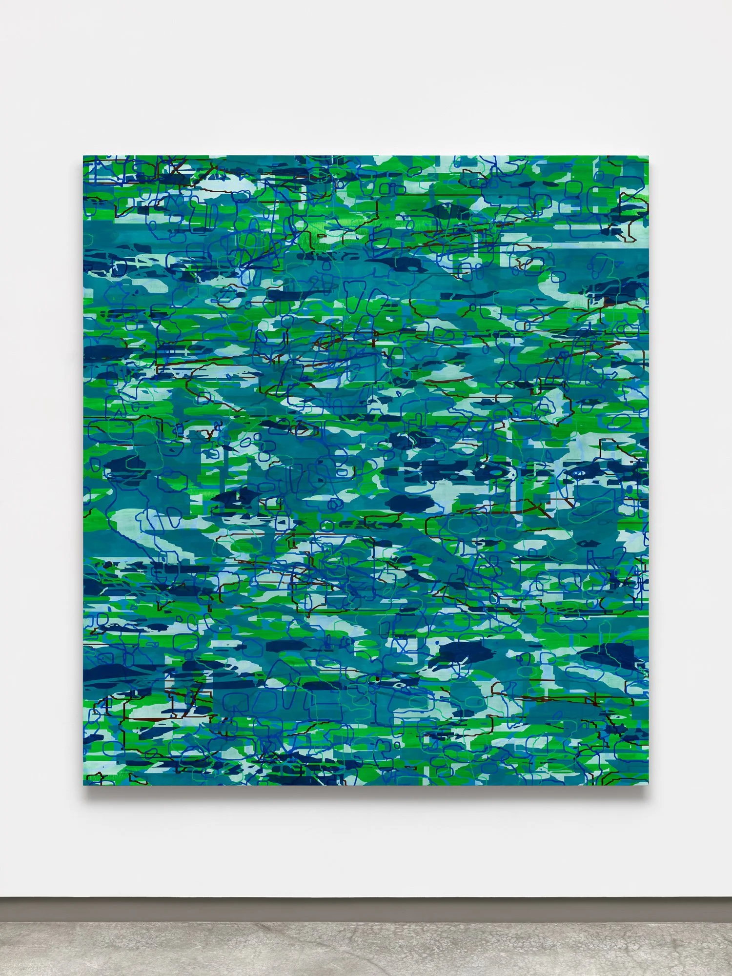   Notation Cycle: VIII,  2025 Oil on linen on panel 98 × 88 inches  