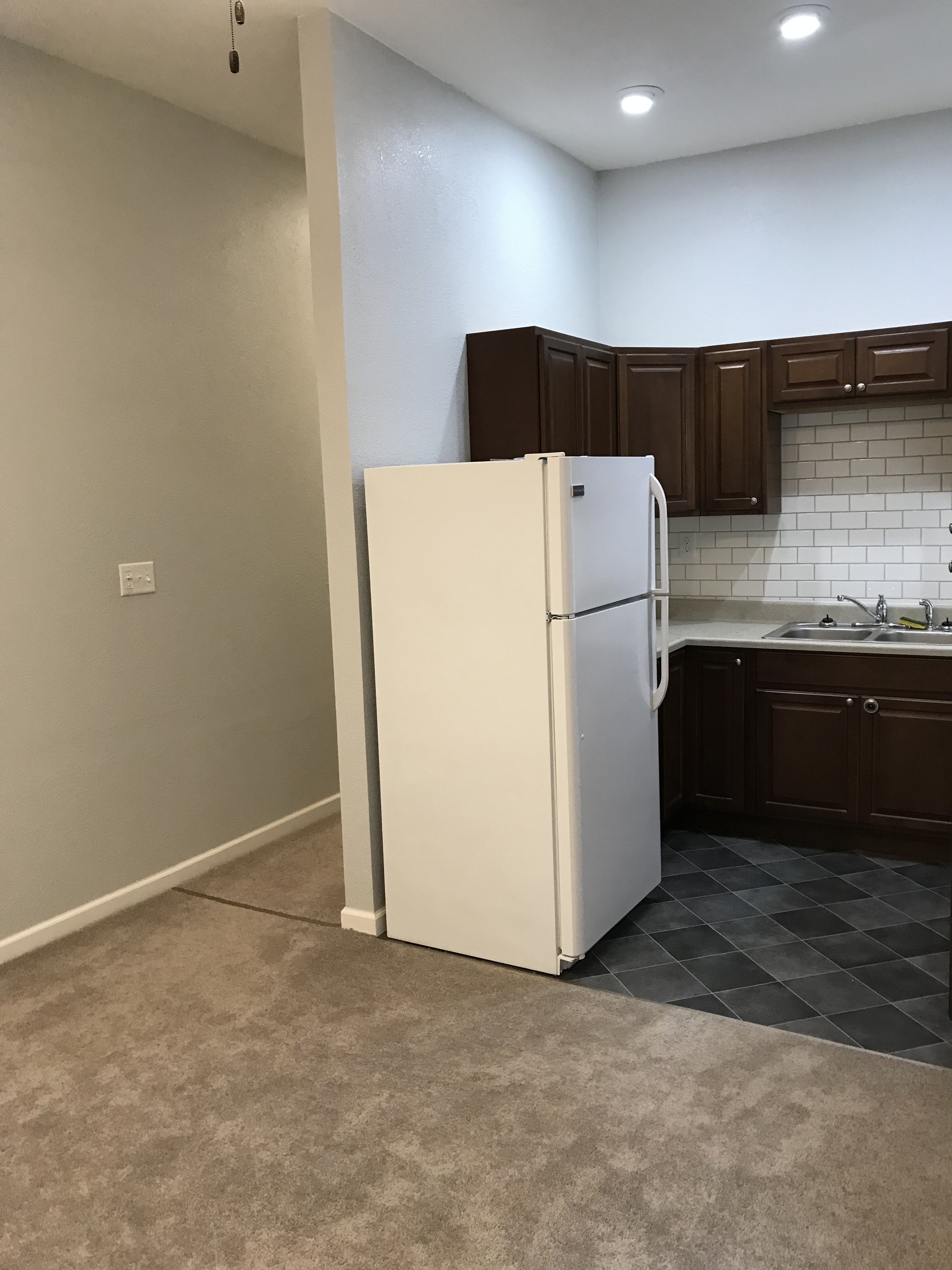 Living room into Kitchen