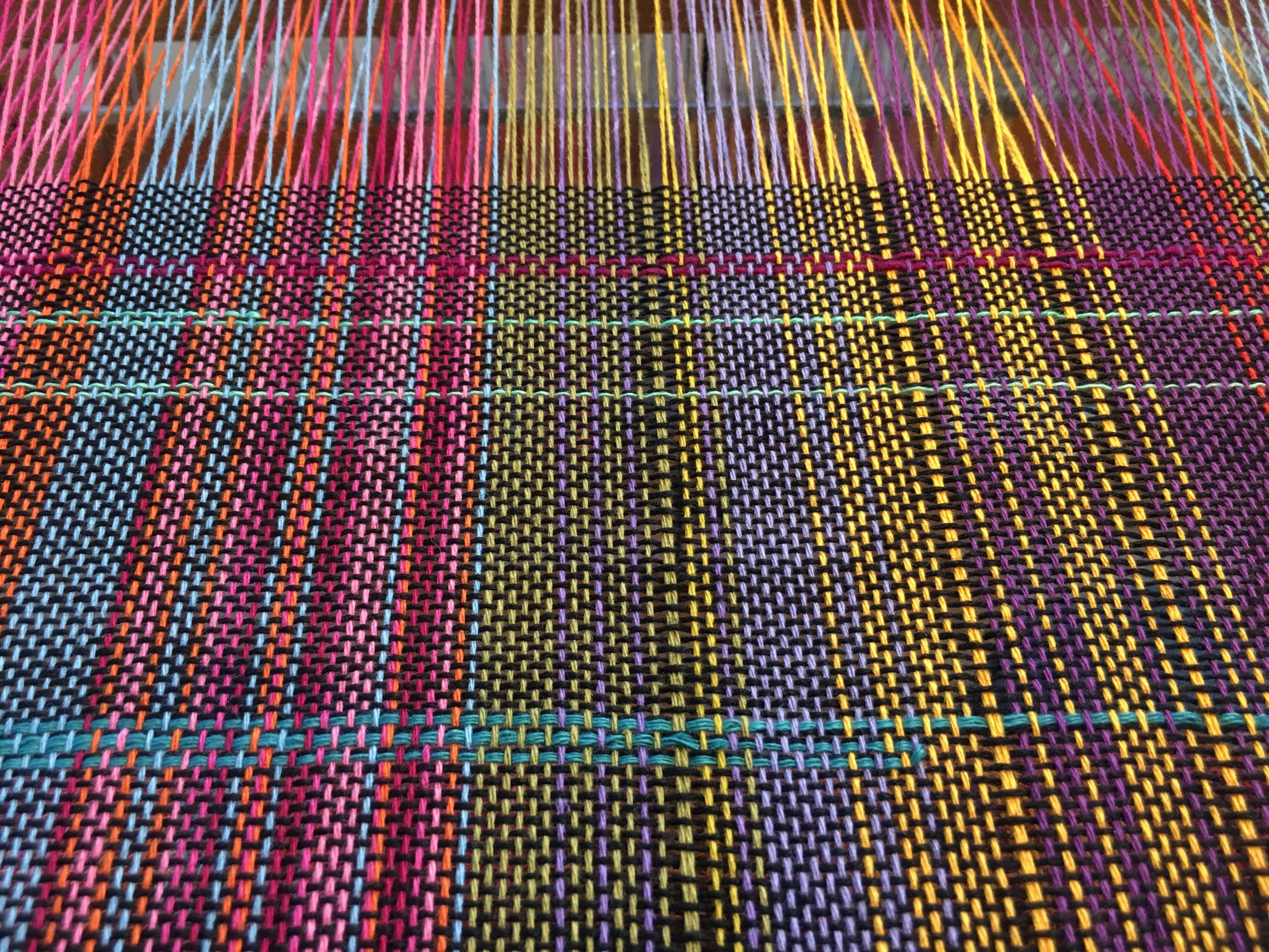 Weaving in My New Studio.