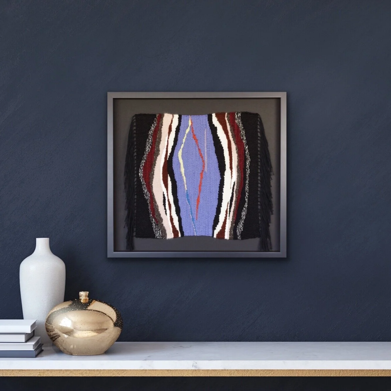 "You Will Care For Me", Framed Handwoven Tapestry