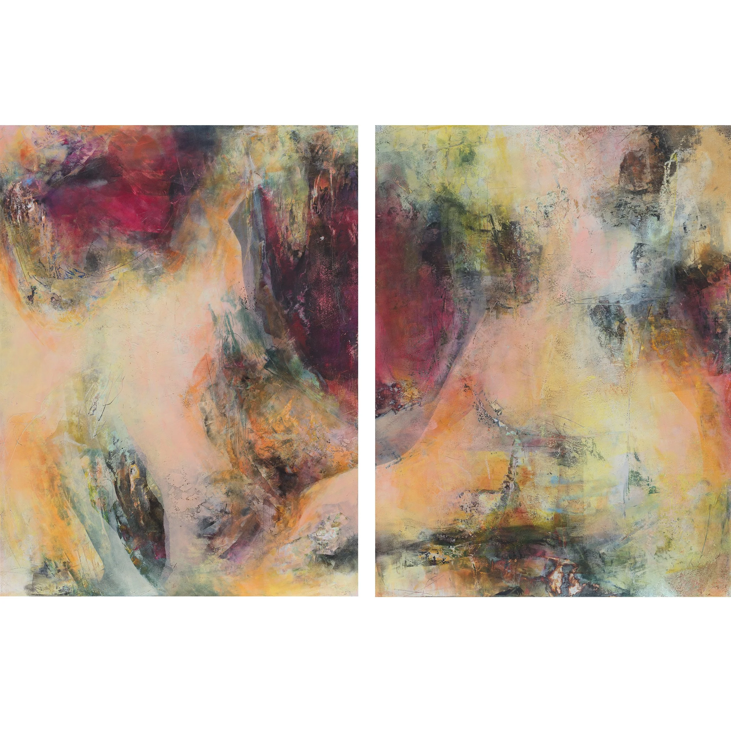 Off Kilter - A Pair, Each 24" x 18"