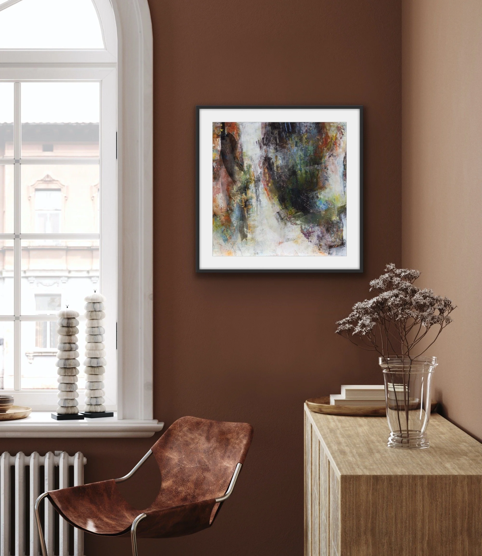 "Reverberation" - a square print.