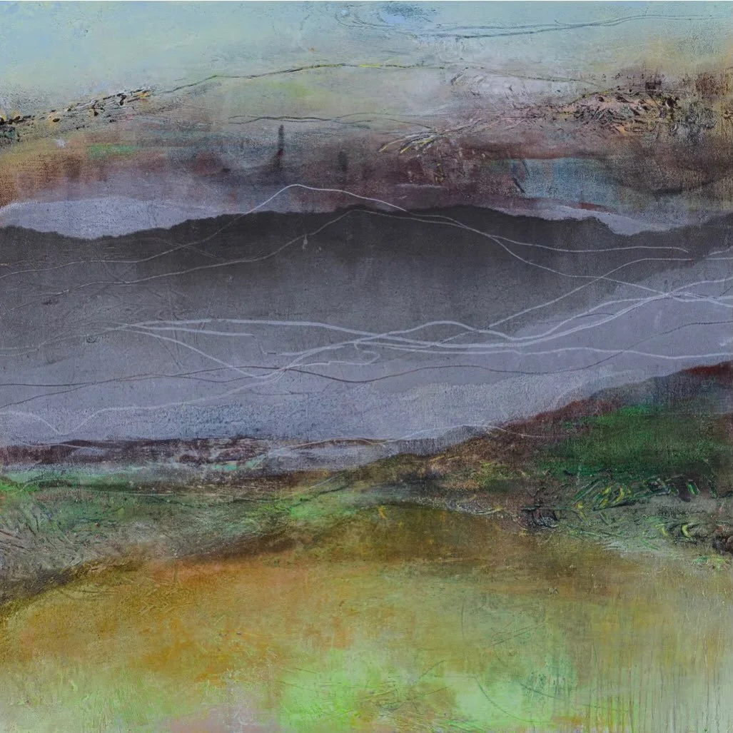 Poetic, 12 x 12, oil &amp; cold wax on wood panel. On view now through March 28th for the group show @lvdesignandgallery 

This small work is such a gem. I have to say I really love it. 🥰

Hope you can make it out to the show if you&rsquo;re in Port