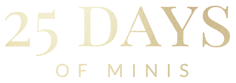 gold lettering 25 days of minis