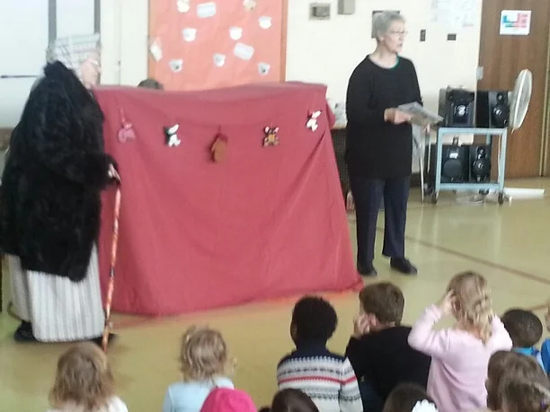 Telling the story about an old woman