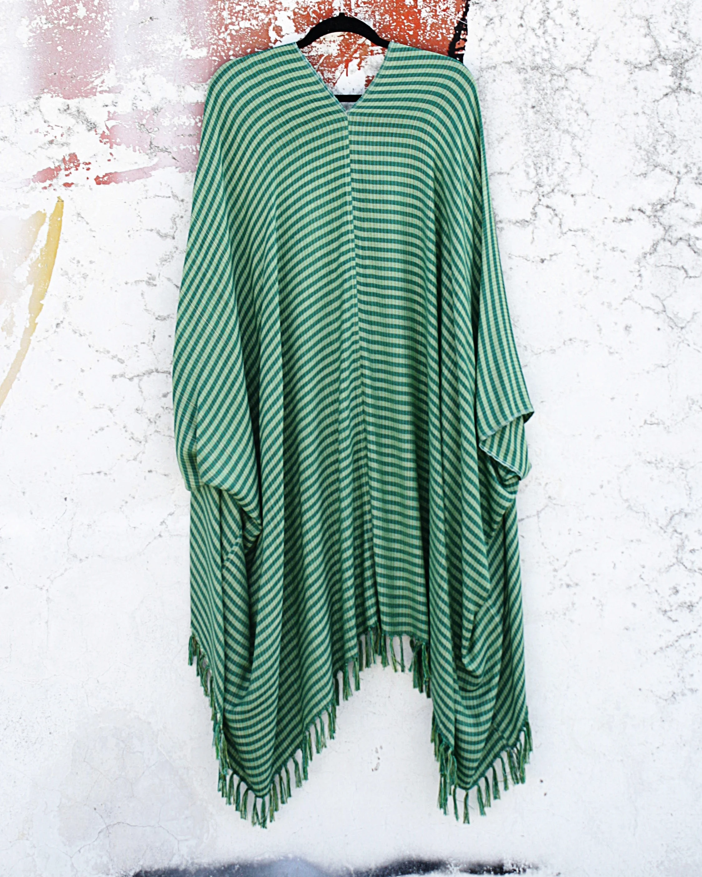 Ketzali Ponchos Chi Festival Fashion Green Accessories