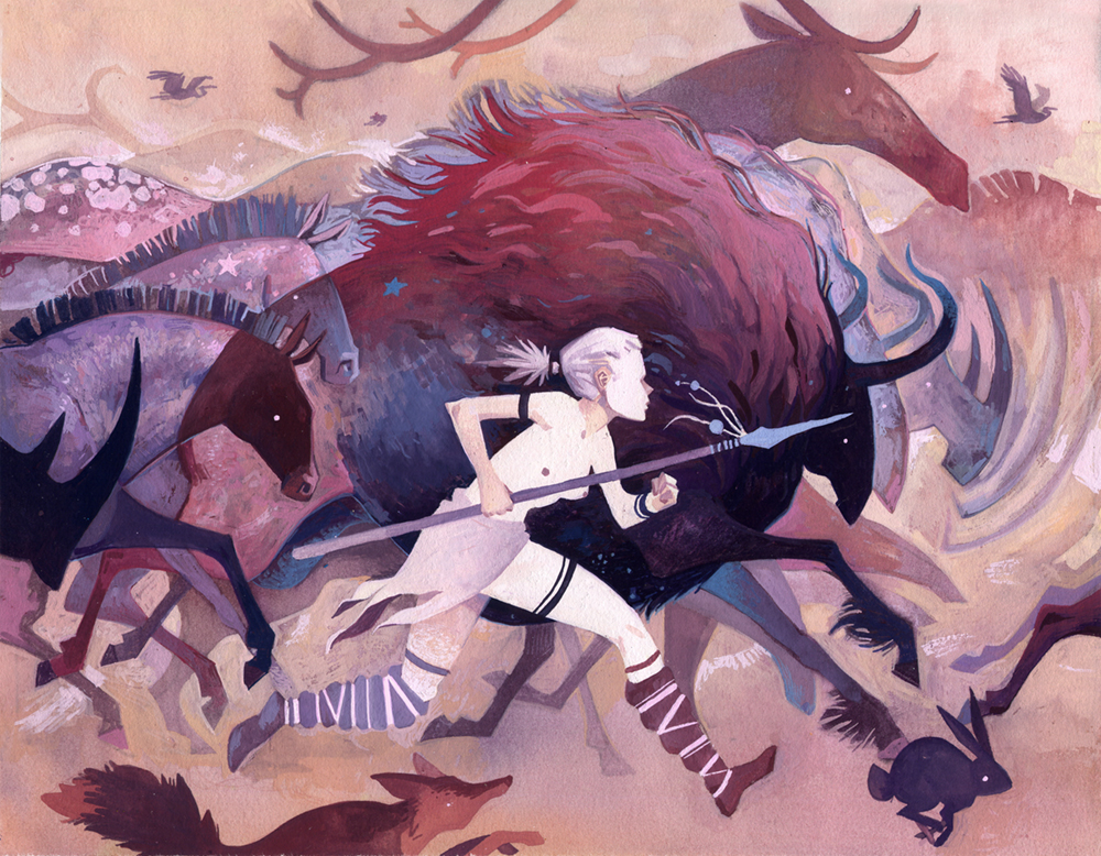 Moleskine Show I at Spoke Art Gallery Gouache on Arches hot press 5.5x8 inches.
