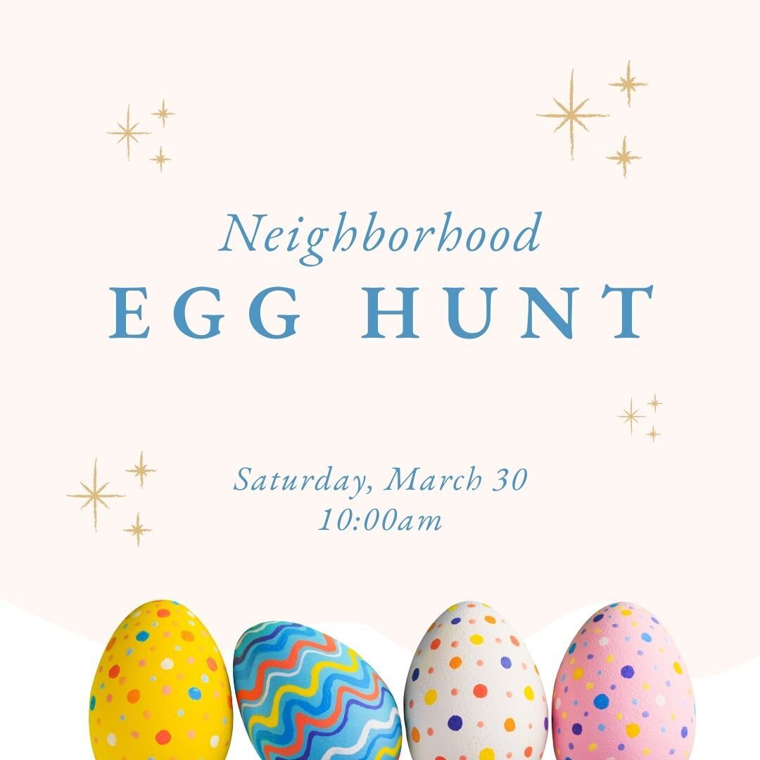 Registration is open for our Neighborhood Egg Hunt!
Saturday, March 30th, 10am-12pm
sojournheights.org/events

Come enjoy this festive event where the kiddos can hunt eggs, chalk the sidewalk, snap some pictures in their Easter Best &amp; craft some 
