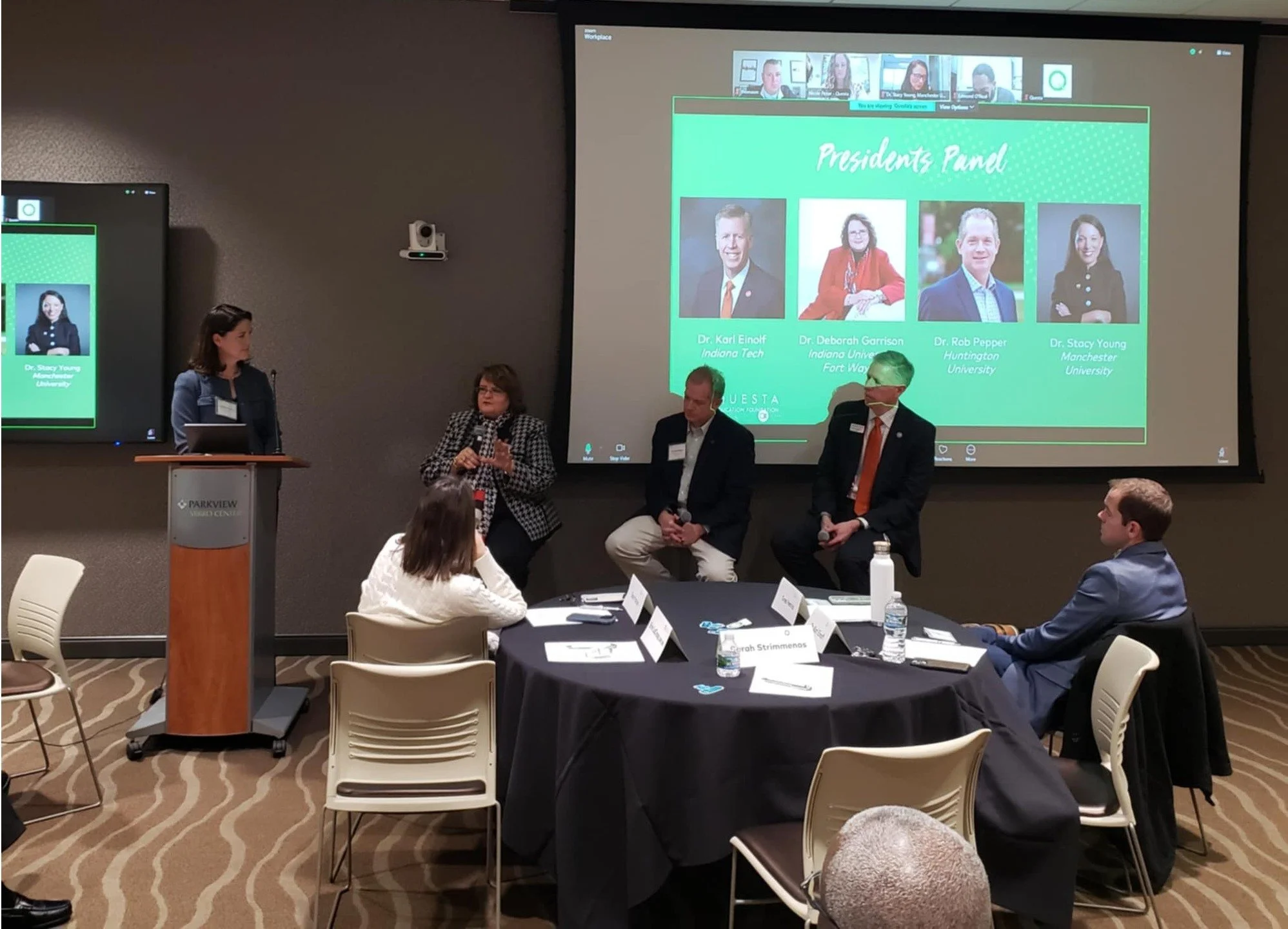 Grateful for an inspiring university presidents' panel at our board meeting! 💚

Thank you to leaders from @indianatech, @iufortwayne, huntingtonu &amp; @manchesteruniversity for sharing your wisdom and supporting the mission of helping students succ