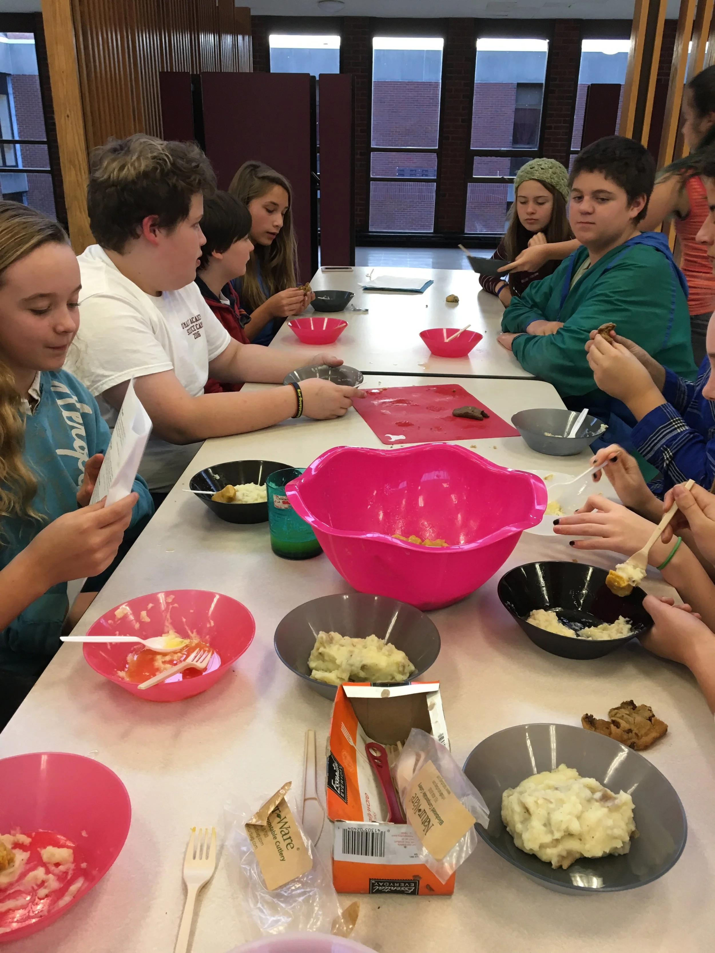 2016 Session 1 O'Maley Academy mashed potatoes and thanksgiving address reading.jpeg
