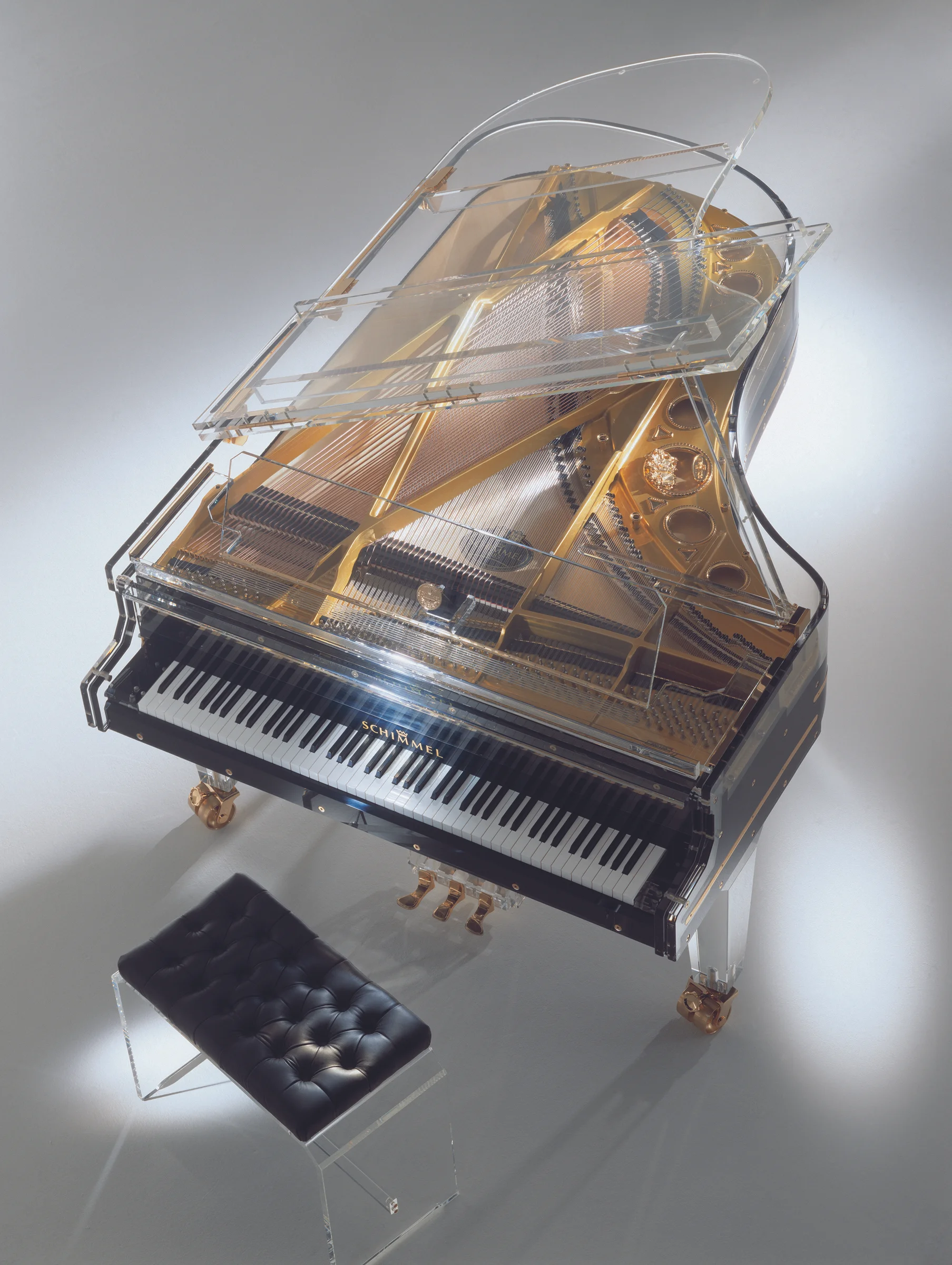 Schimmel Pianos Acrylic Grand Black Top Glas Bespoke