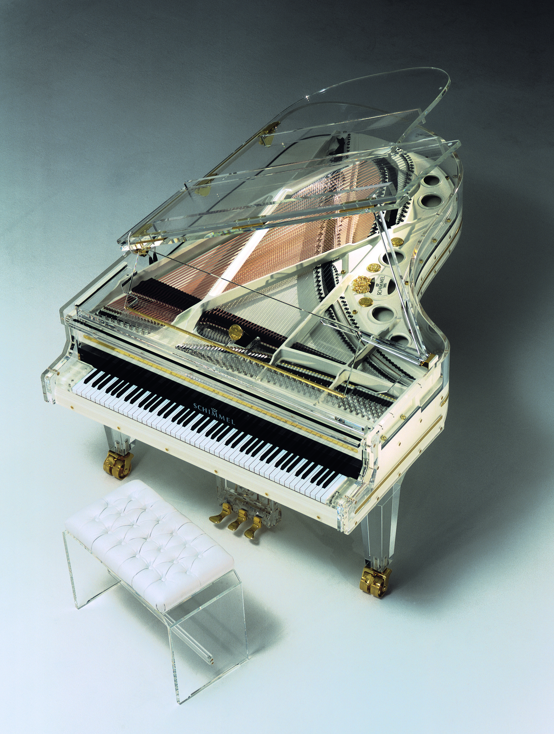 Schimmel Pianos Acrylic Grand White Top Glas Bespoke