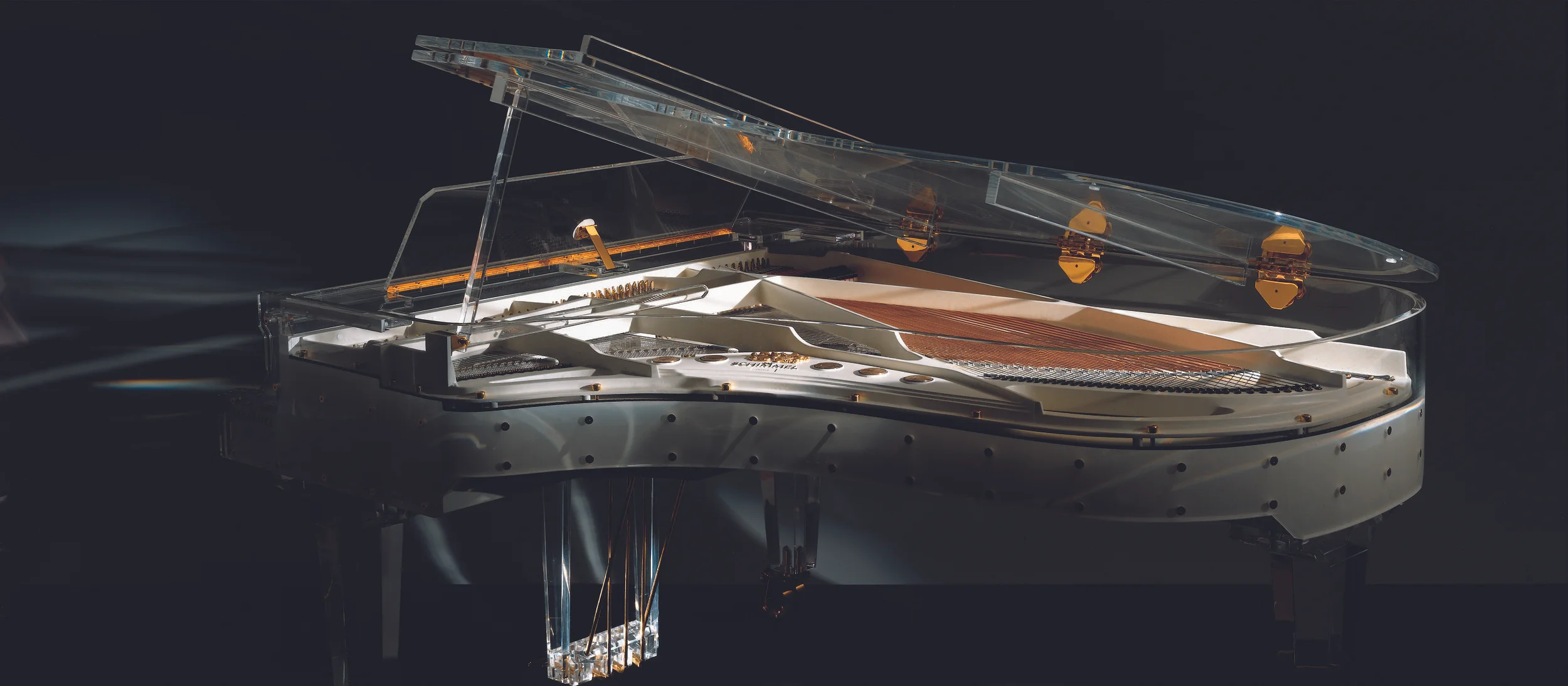 Schimmel Pianos Acrylic Grand White Top Glas Bespoke