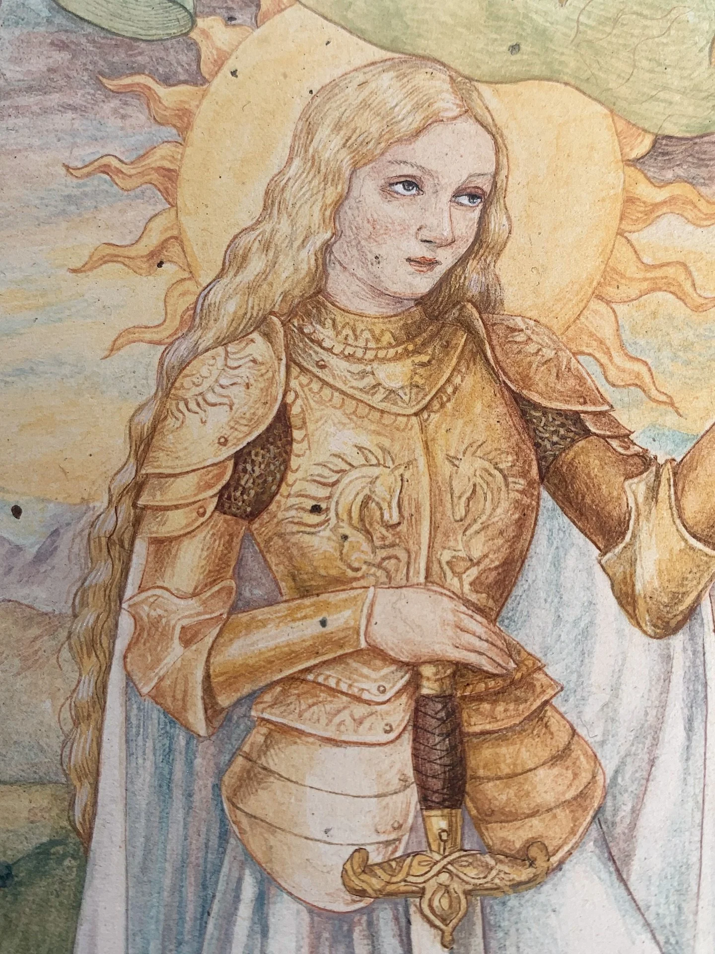 Some details that delight my soul ☺️
Something has been unfolding in my technique recently that feels so much like things falling into place, at last!

I&rsquo;m now working on one more painting to complete &Eacute;owyn&rsquo;s arc because it is beau