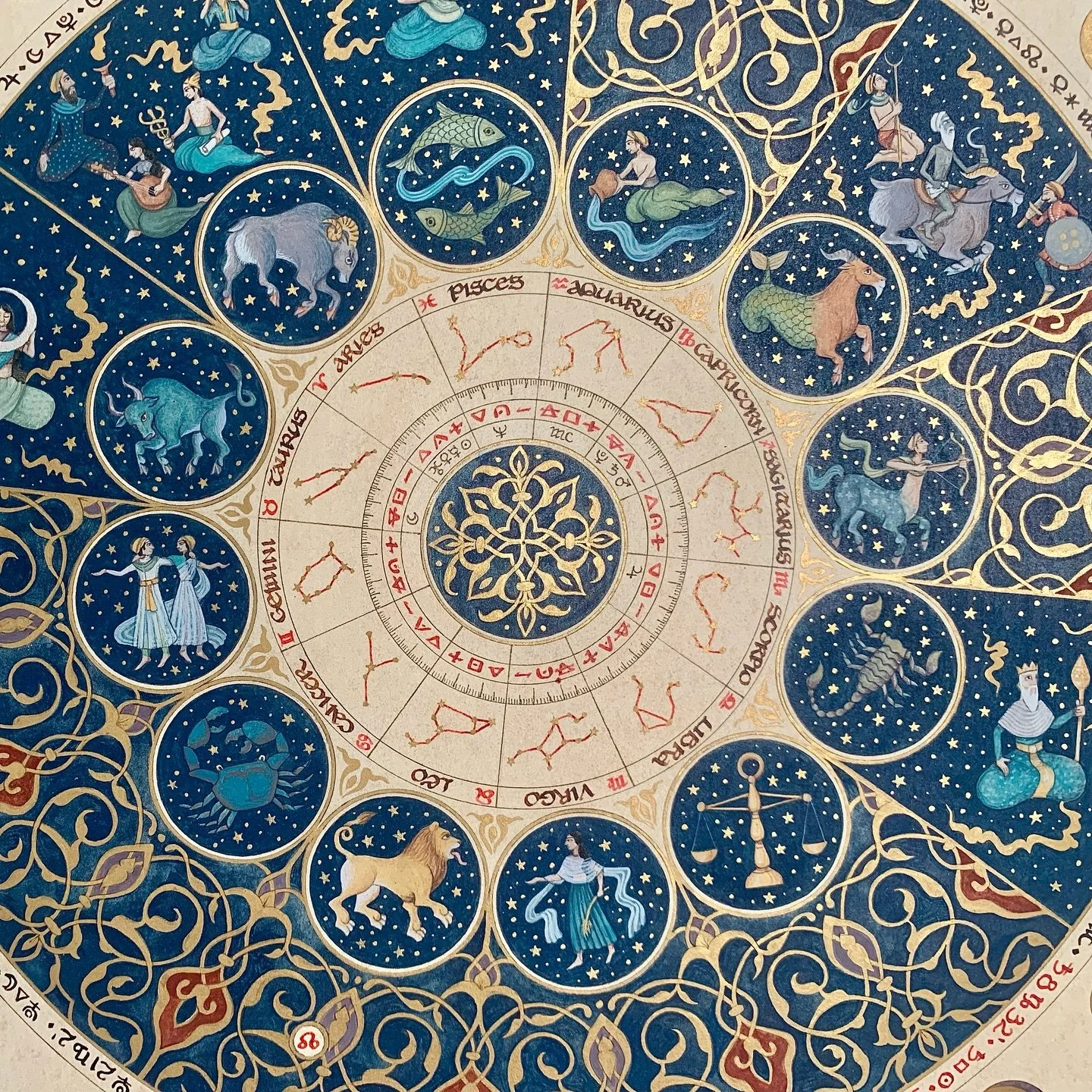 A whole family of natal charts completed earlier this year. The client asked for specific colours for each one so they&rsquo;re all unique ✨💫
I have been drifting into more fairytale and fantasy inspired art recently, but I do still take orders for 