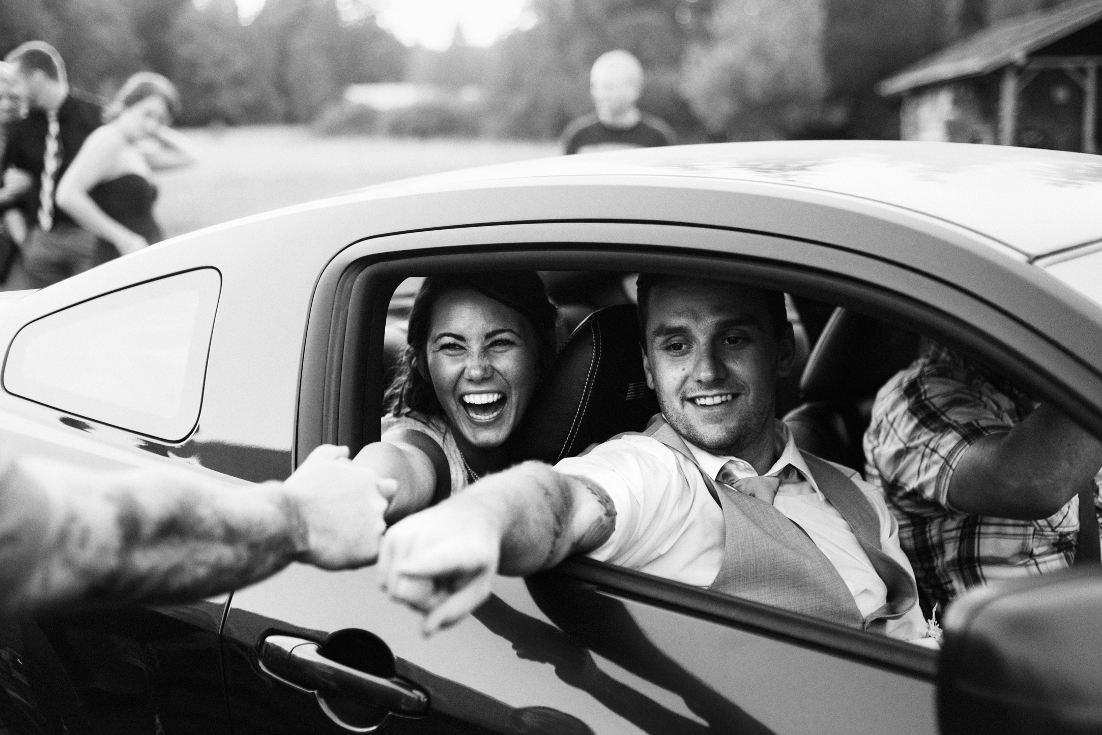 Wedding Getaway Car Photographed by Big Sur Wedding Photographers Tessa Tadlock