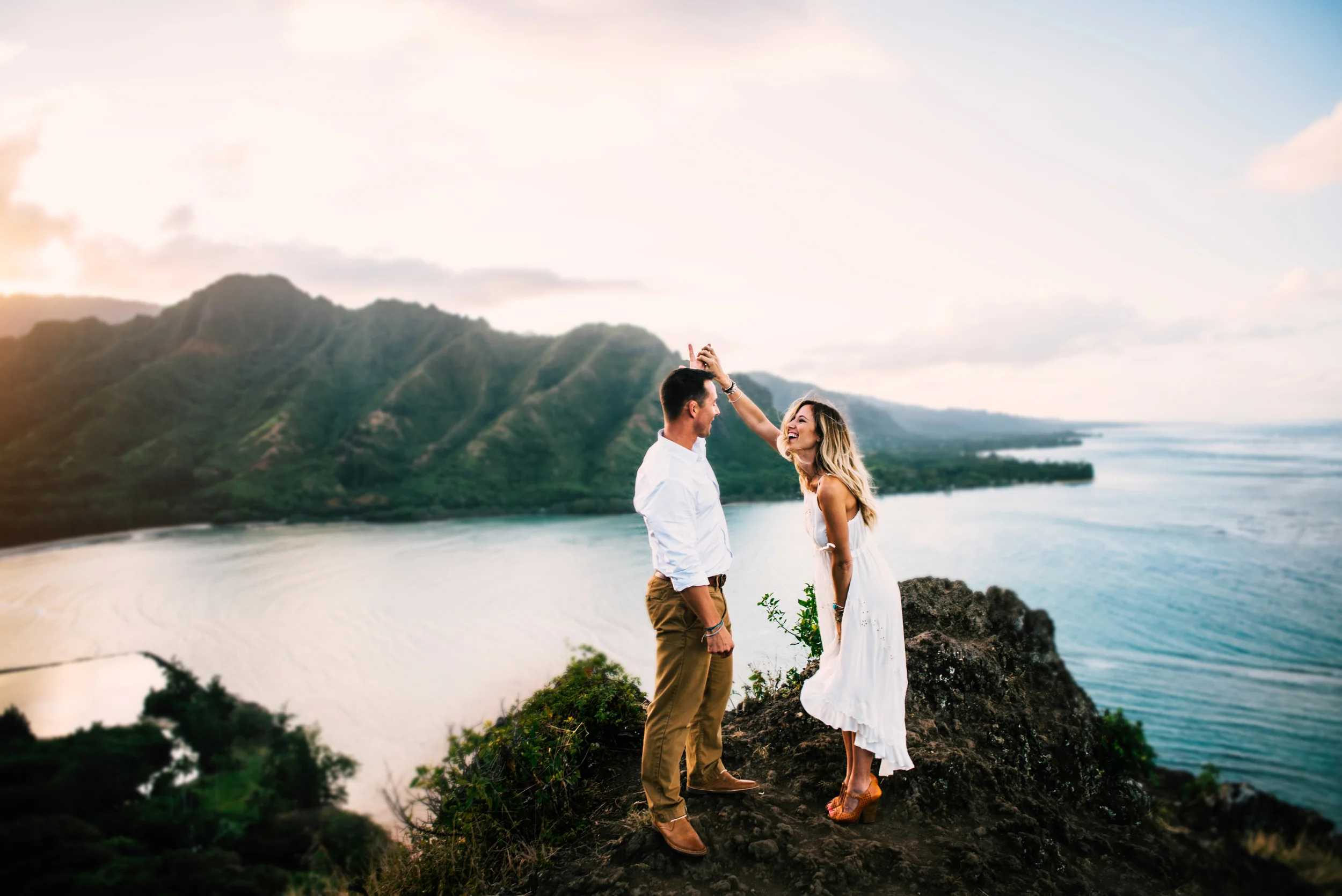 Candid Portraits for Hawaii Cliffside Elopement Photographed by Big Sur Wedding Photographers Tessa Tadlock 