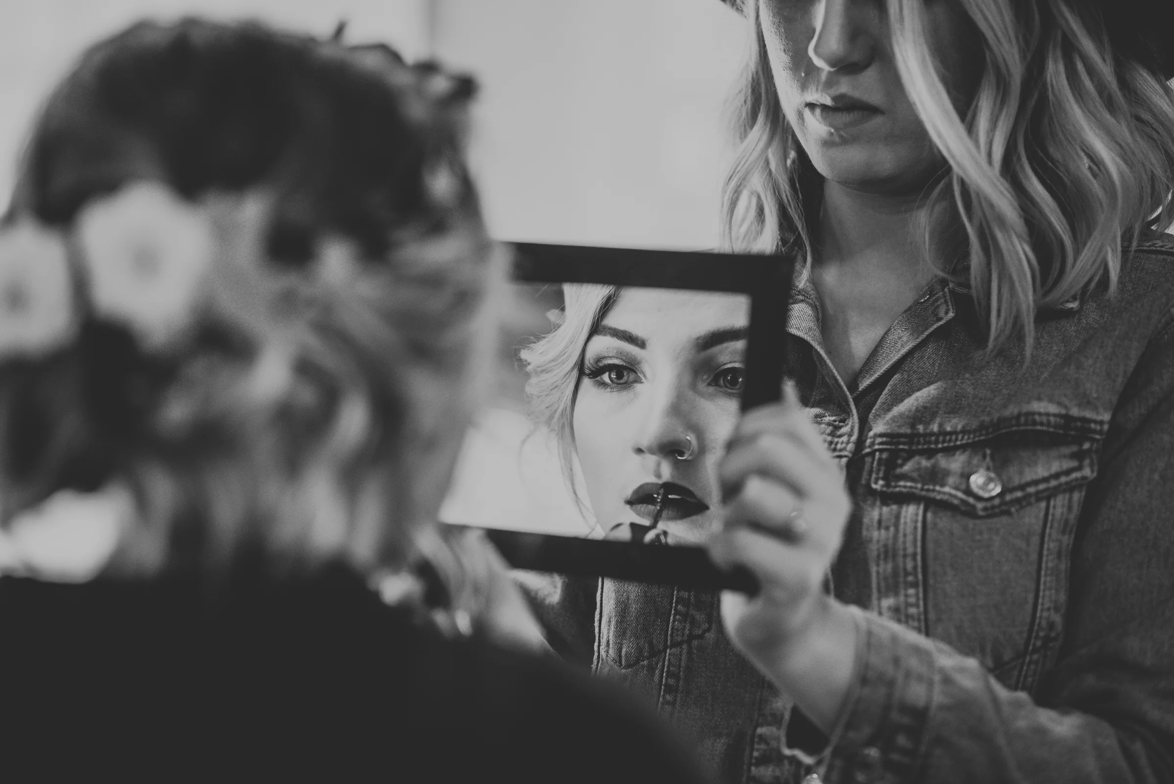 Stunning Bride Getting Ready Portrait Photographed by Big Sur Wedding Photographers Tessa Tadlock