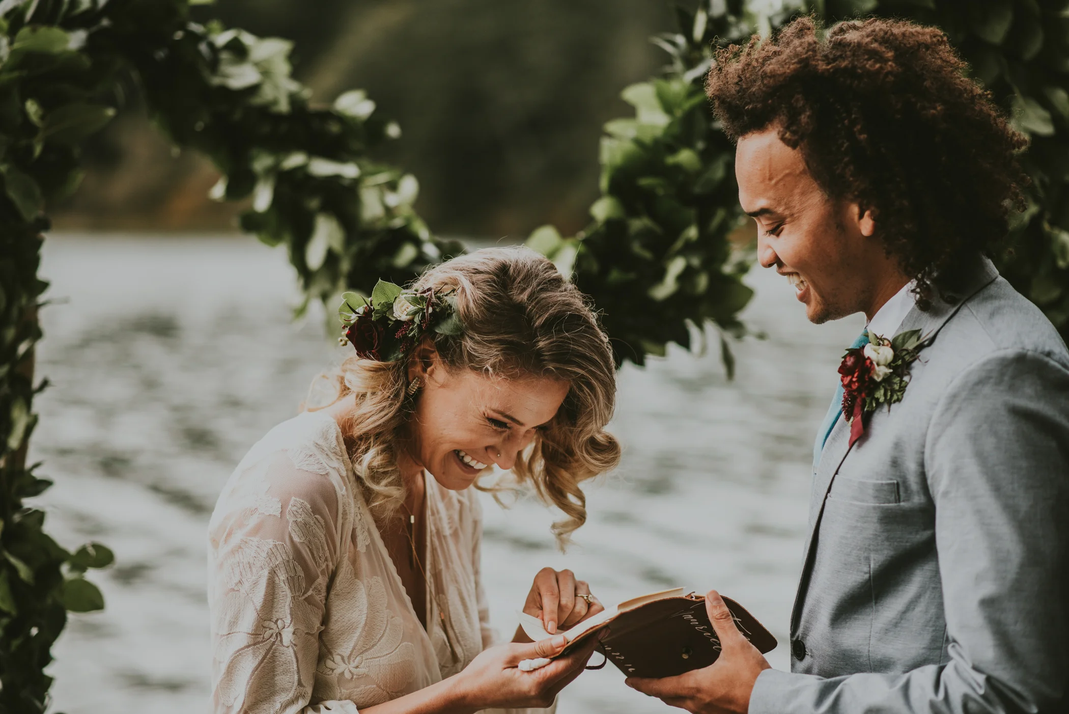 Intimate Lakeside Elopement with Personal Vows Photographed by Big Sur Wedding Photographers Tessa Tadlock 