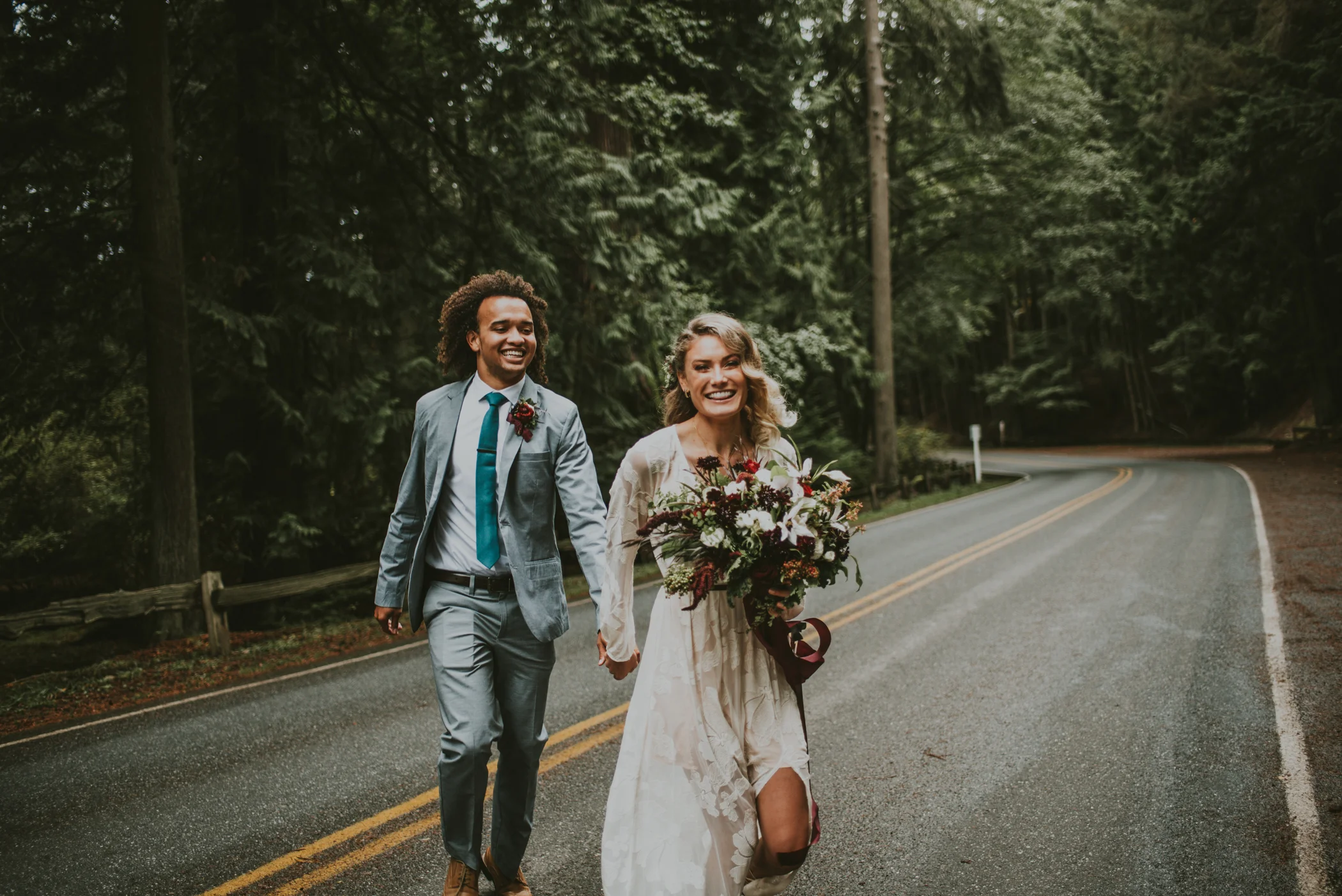 Carefree Forest Elopement Photographed by Big Sur Wedding Photographers Tessa Tadlock 