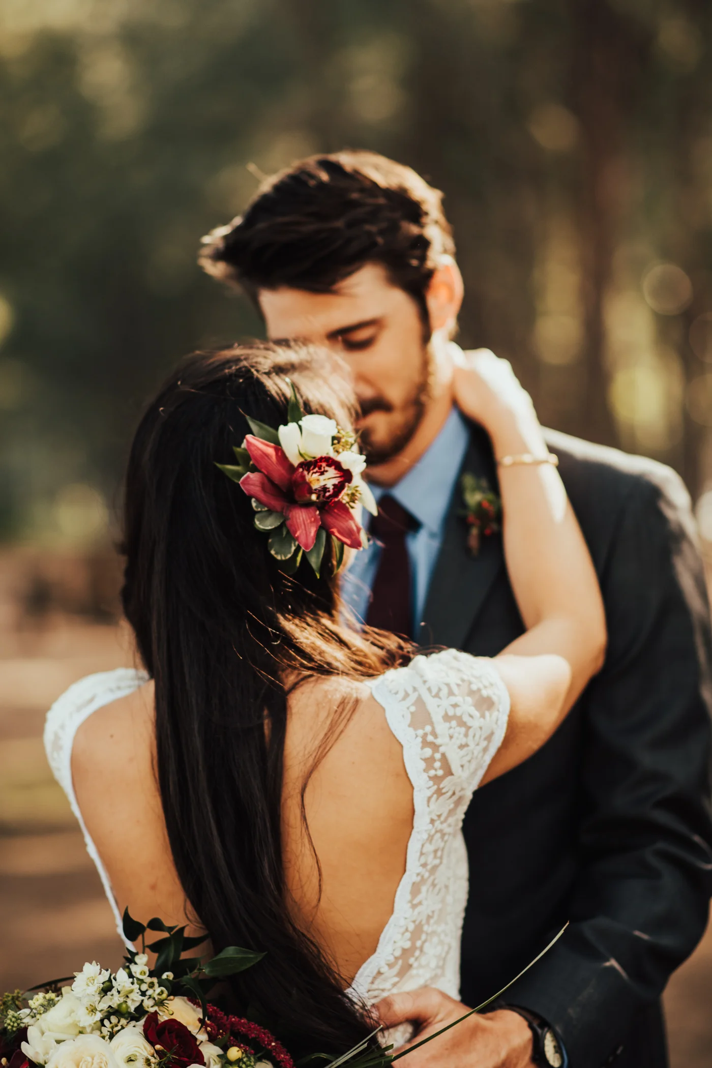 Portrait of Hawaii Groom &amp; Bride Photographed by Big Sur Wedding Photographers Tessa Tadlock 