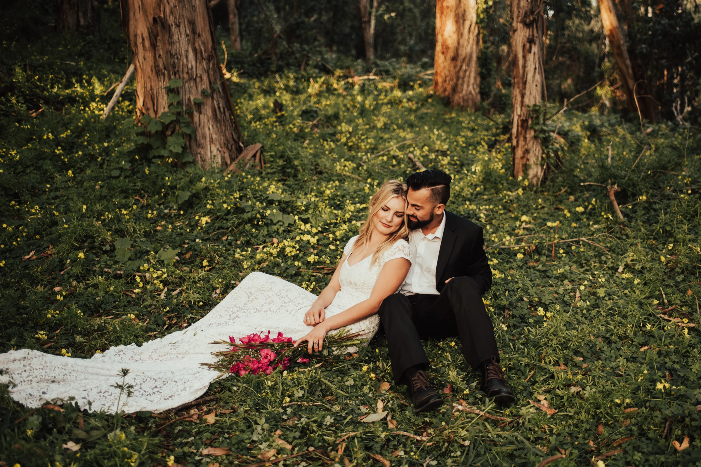 Forest Elopement with Boho Bride &amp; Groom Photographed by Big Sur Wedding Photographers Tessa Tadlock