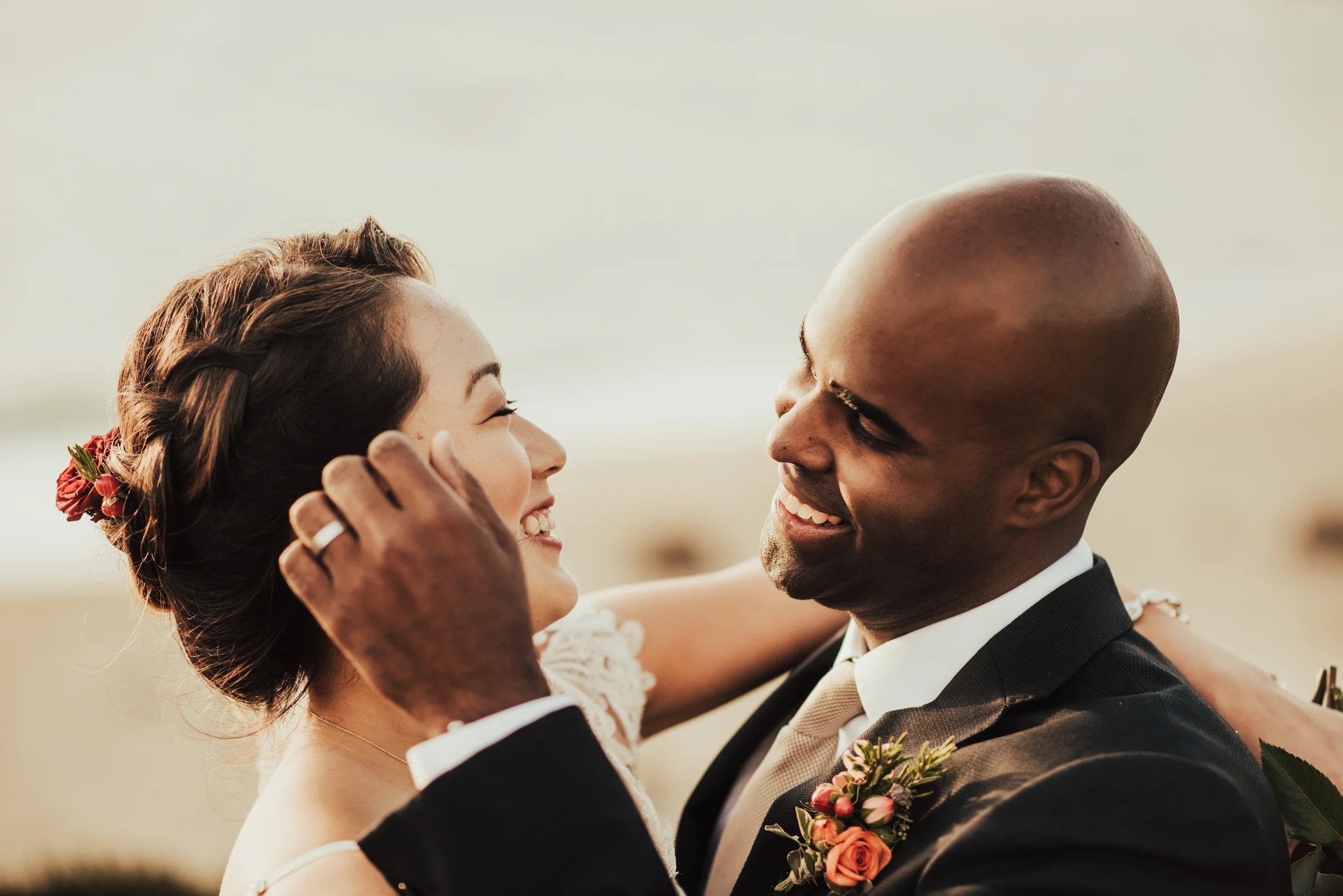 Romantic Big Sur Beach Elopement Portraits Photographed by Big Sur Wedding Photographers Tessa Tadlock 