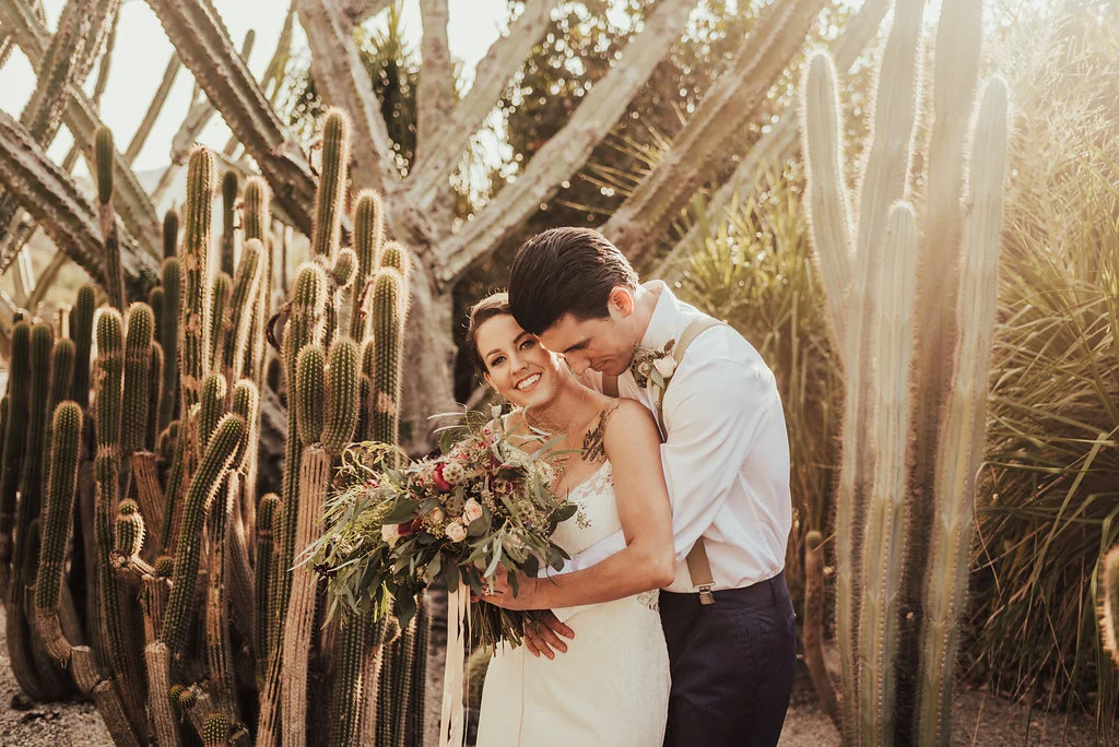 Desert Elopement Portraits of Bride &amp; Groom Photographed by Big Sur Wedding Photographers Tessa Tadlock 