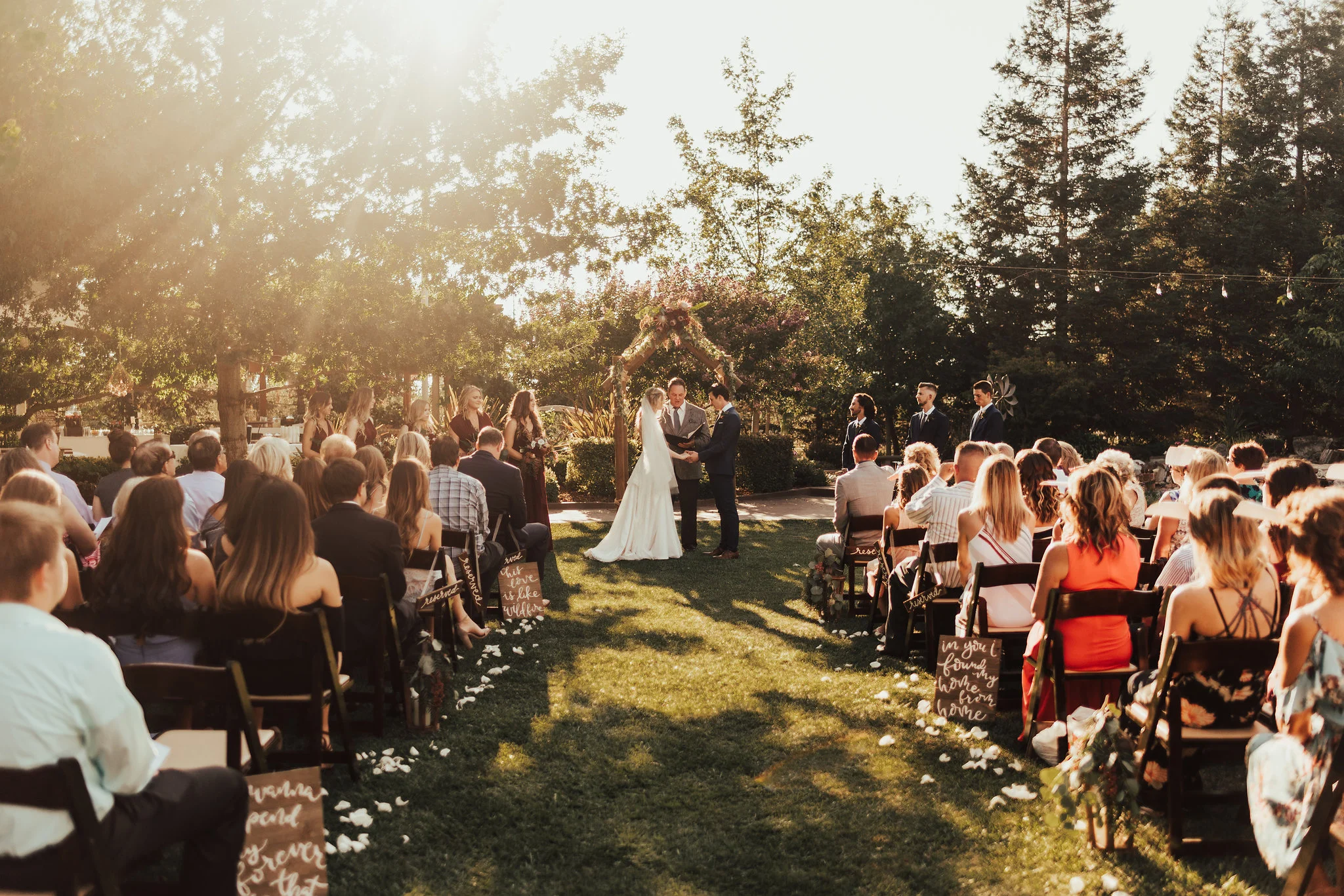 Stunning Garden Wedding Photographed by Big Sur Wedding Photographers Tessa Tadlock 