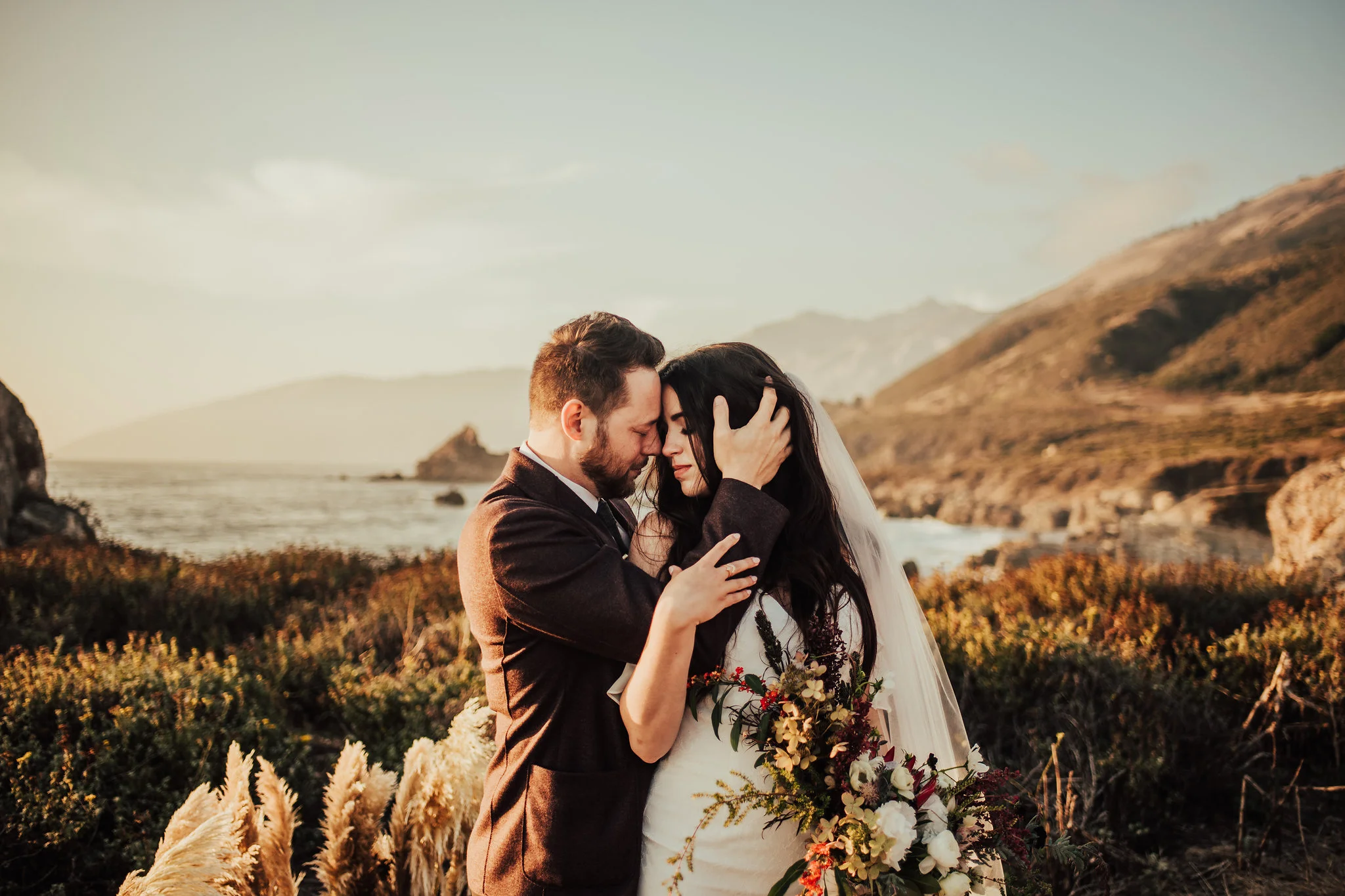 Big Sur Elopement Couple Portraits Photographed by Big Sur Wedding Photographers Tessa Tadlock 