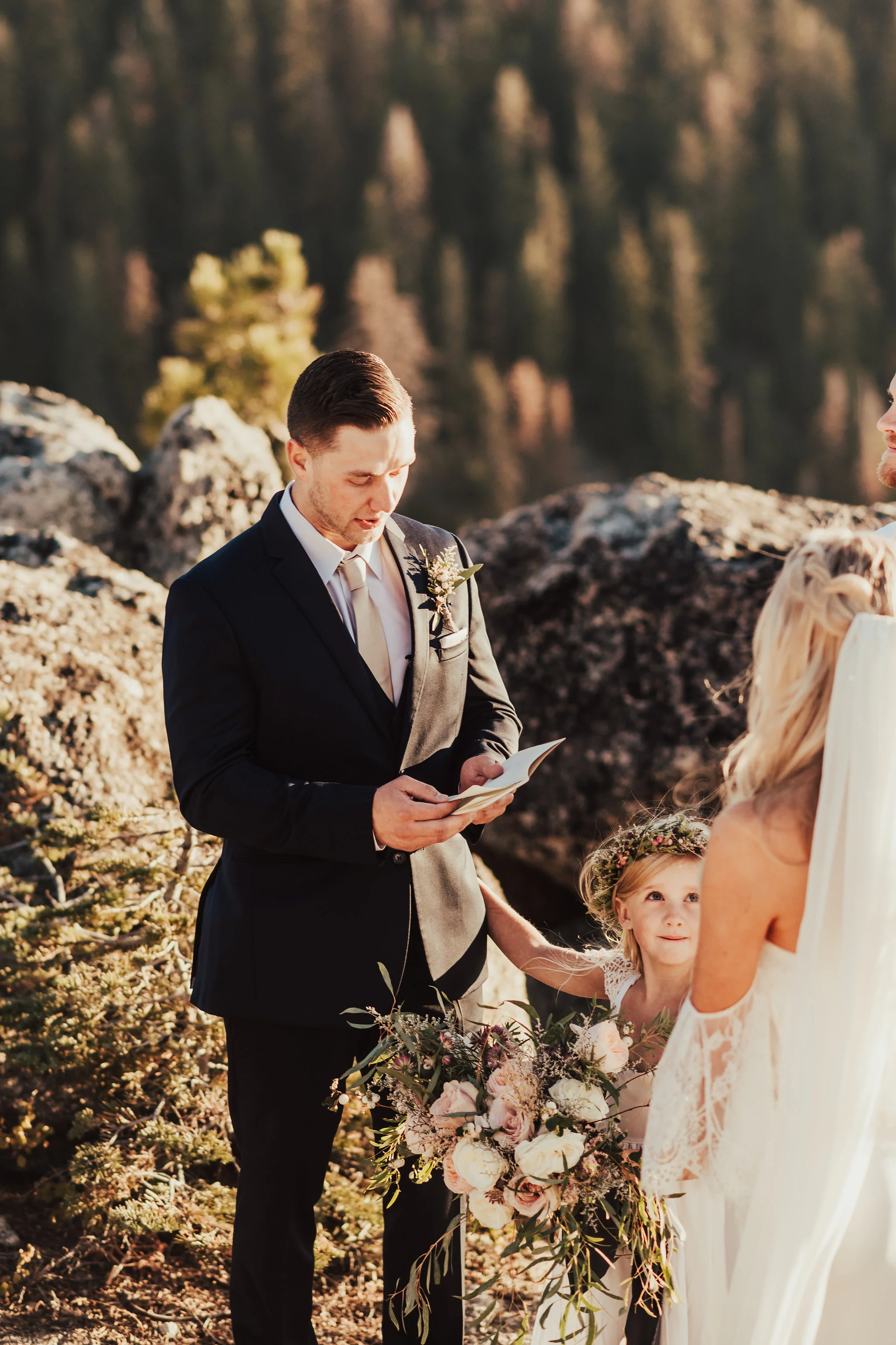 Groom Shares Personal Vows during Intimate Yosemite Elopement Photographed by Big Sur Wedding Photographers Tessa Tadlock