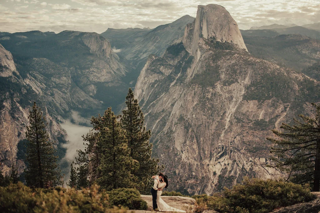 Elopement with Gorgeous View of Yosemite National Park Photographed by Big Sur Wedding Photographers Tessa Tadlock 