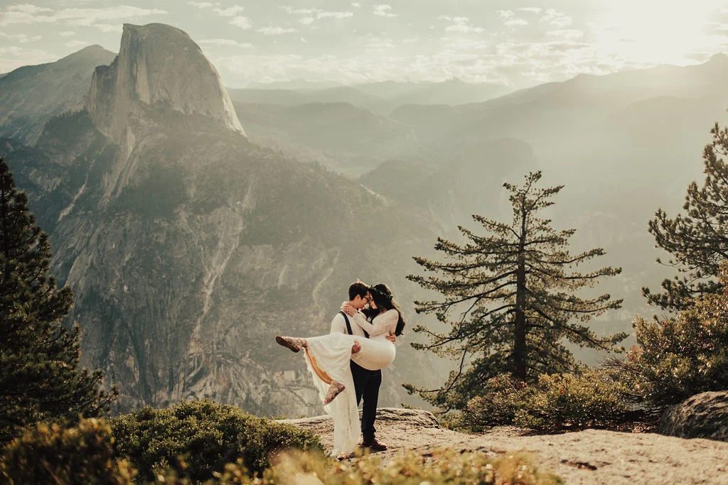 Epic Yosemite Elopement Bride &amp; Groom Portraits Photographed by Big Sur Wedding Photographers Tessa Tadlock