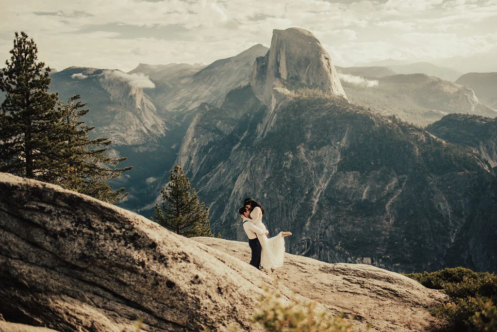 Breathtaking Glacier Point Elopement Portraits Photographed by Big Sur Wedding Photographers Tessa Tadlock 