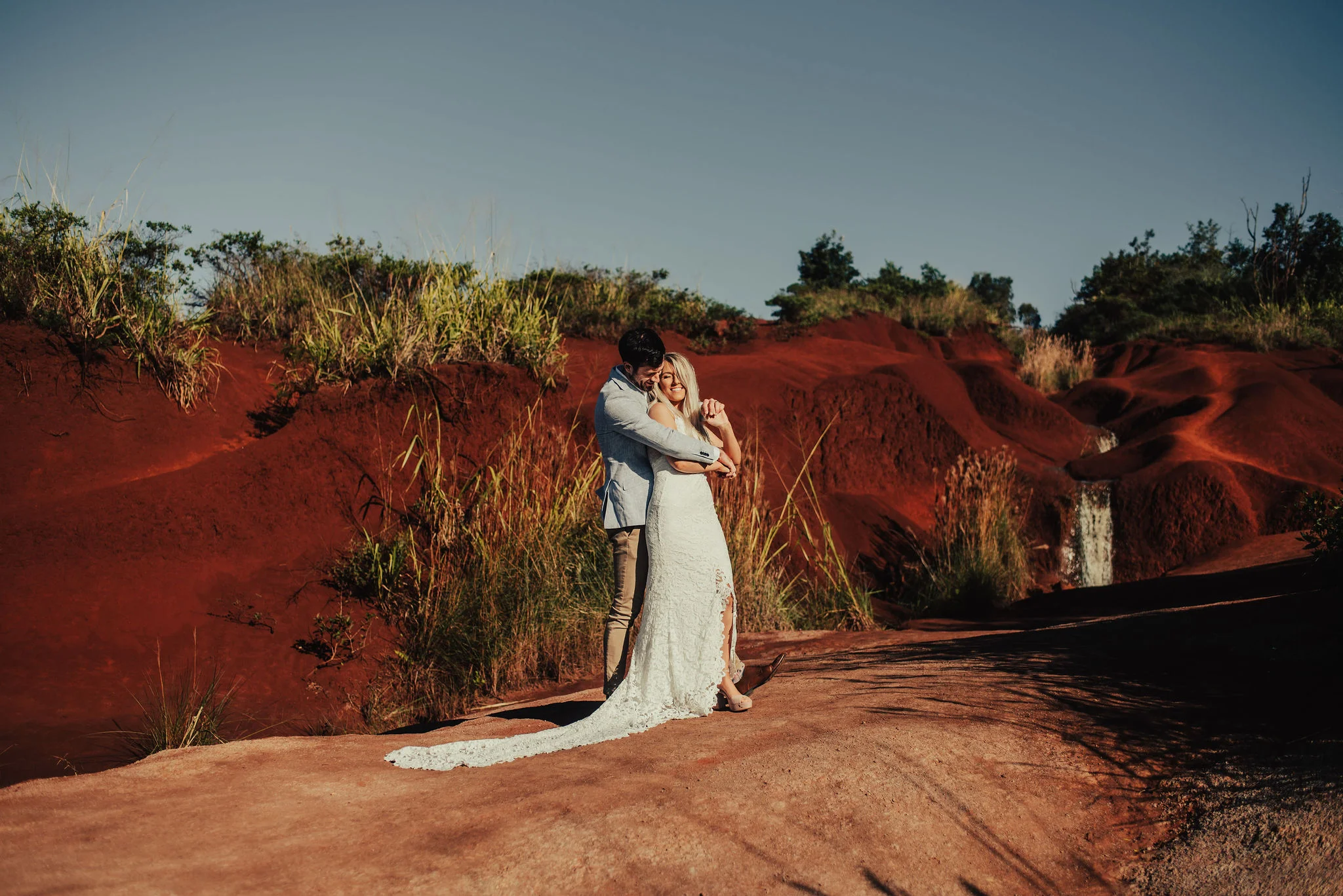 Red Cliff Elopement Portraits of Bride & Groom Photographed by Santa Barbara Wedding Photographers Tessa Tadlock