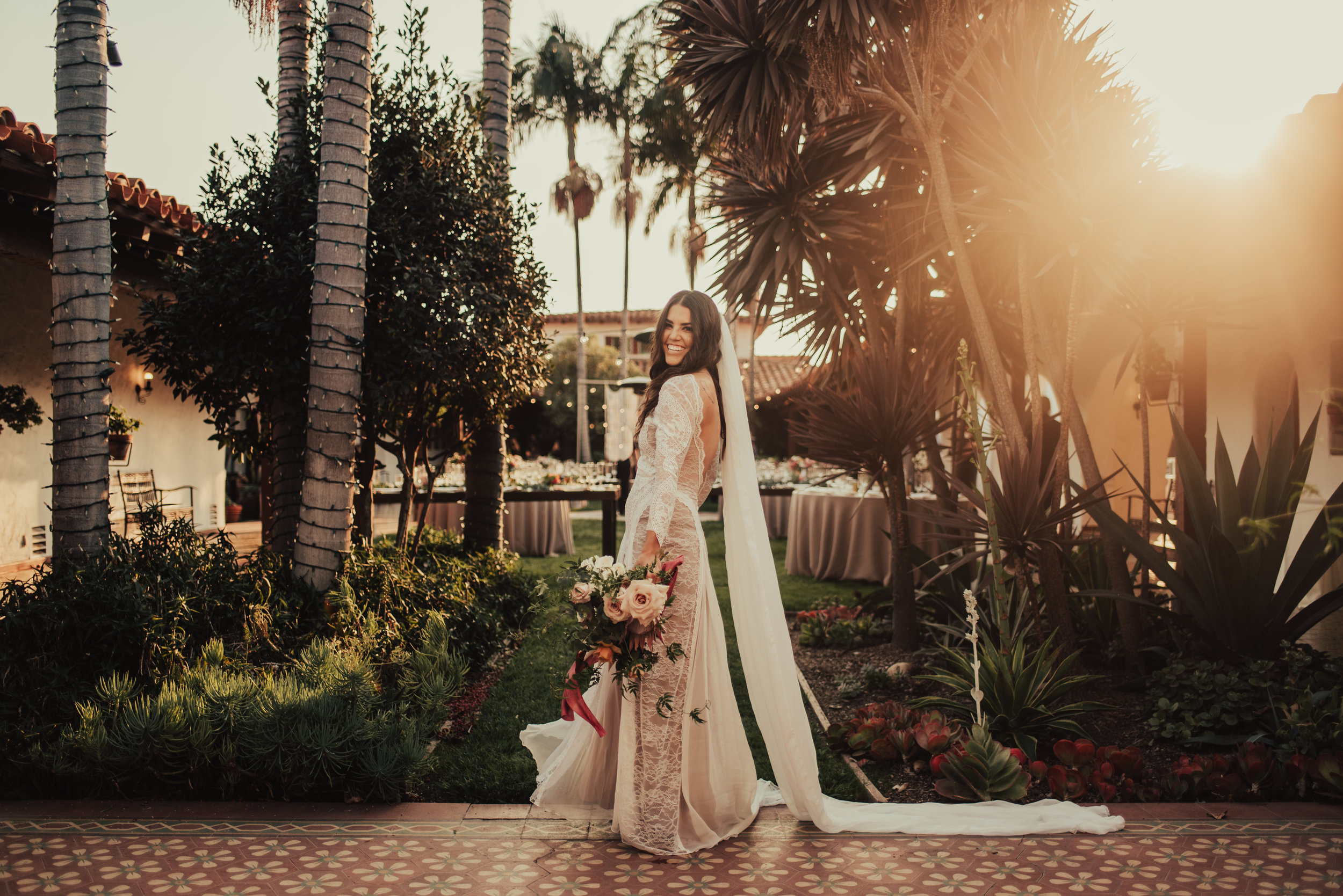 Casa Romantica Bride Portrait Photographed by Big Sur Wedding Photographers Tessa Tadlock 